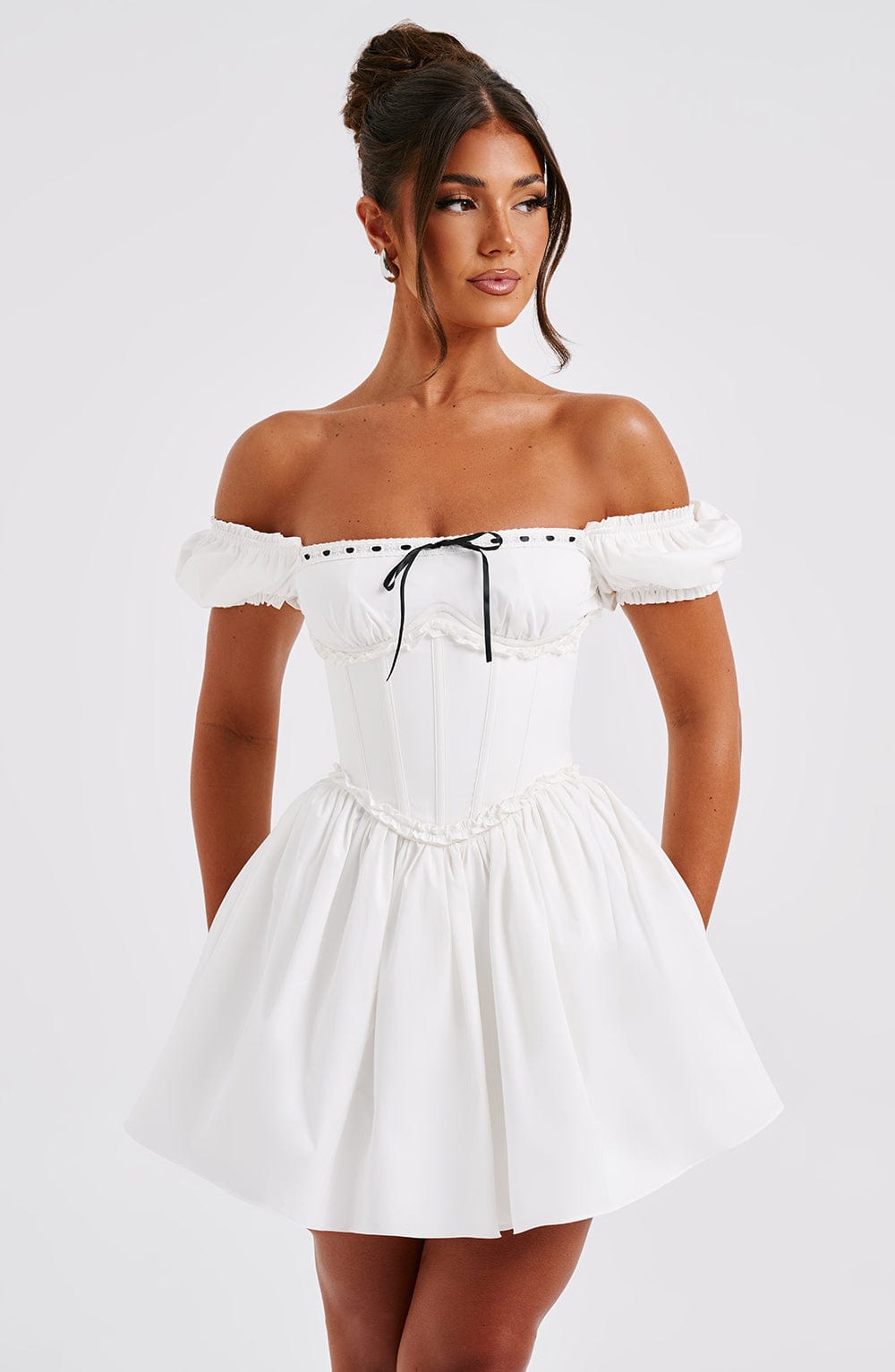 Vestido Mini Penelope - Negro/Blanco
