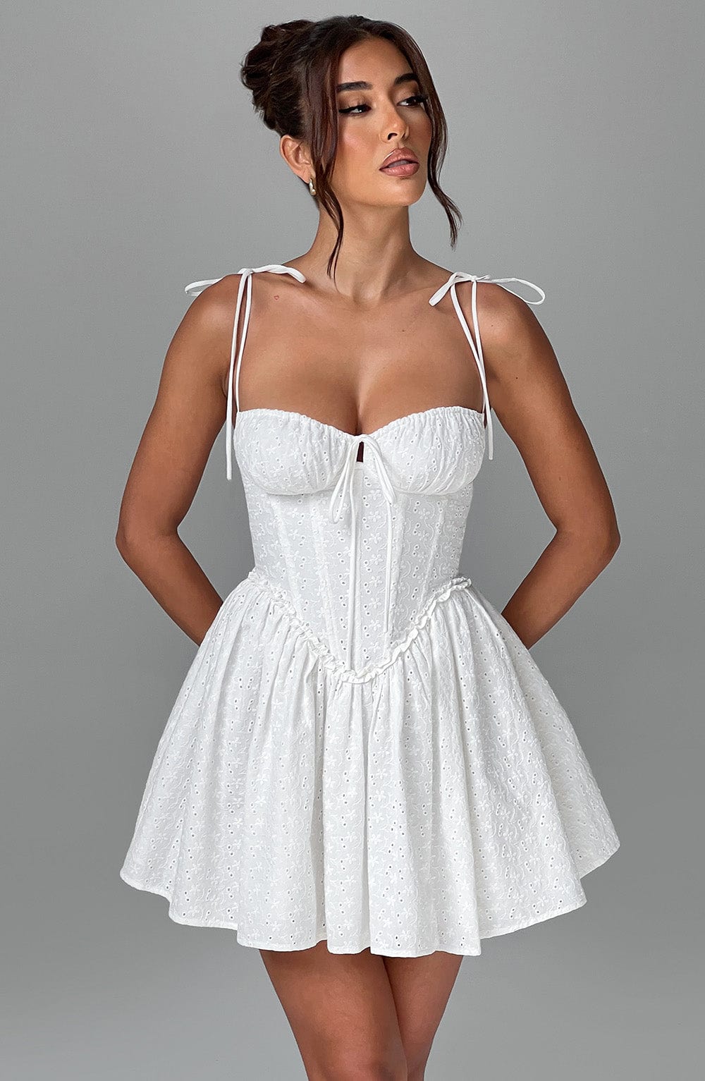 Vestido Mini Phoebe - Marfil