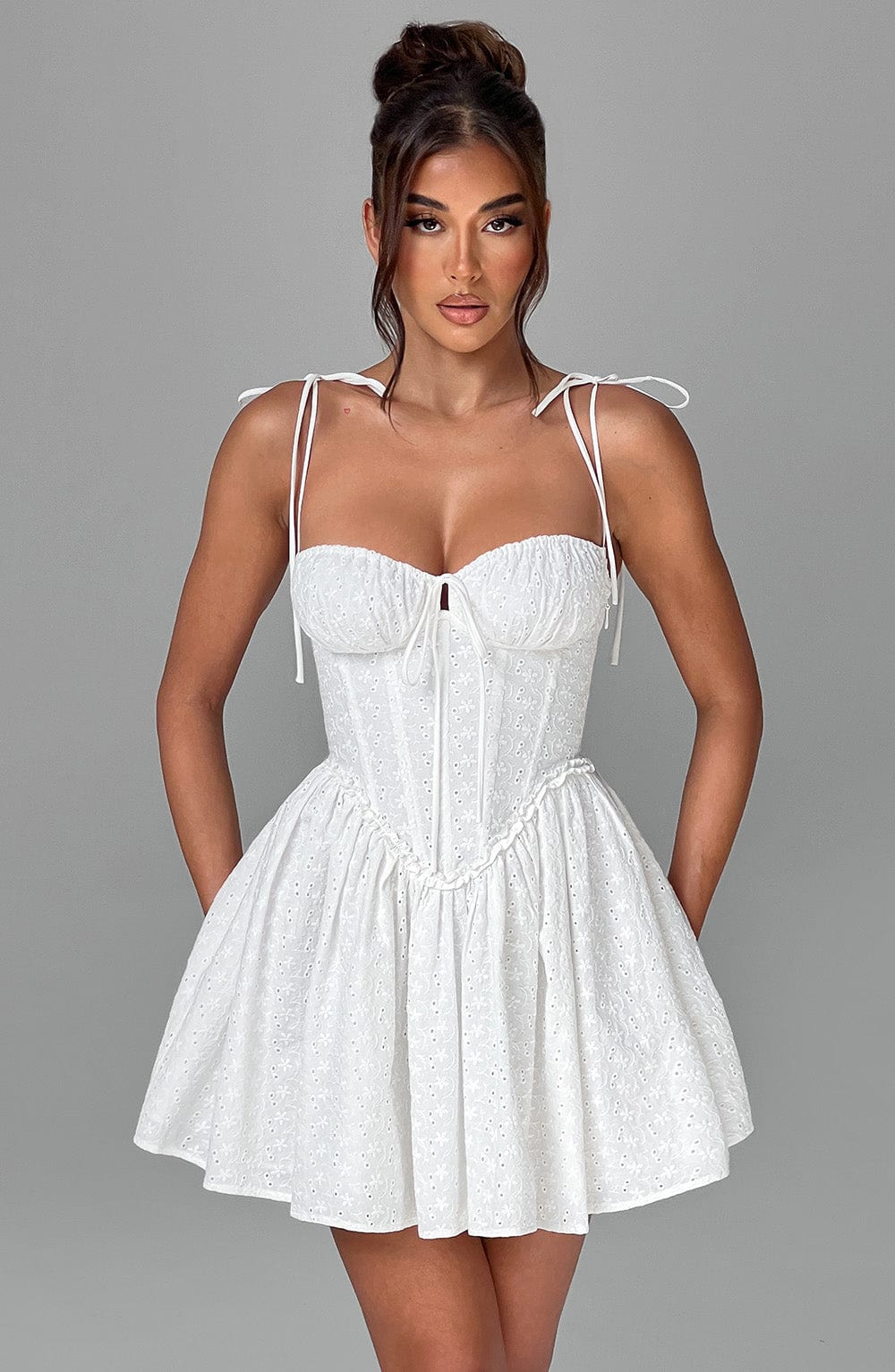 Vestido Mini Phoebe - Marfil