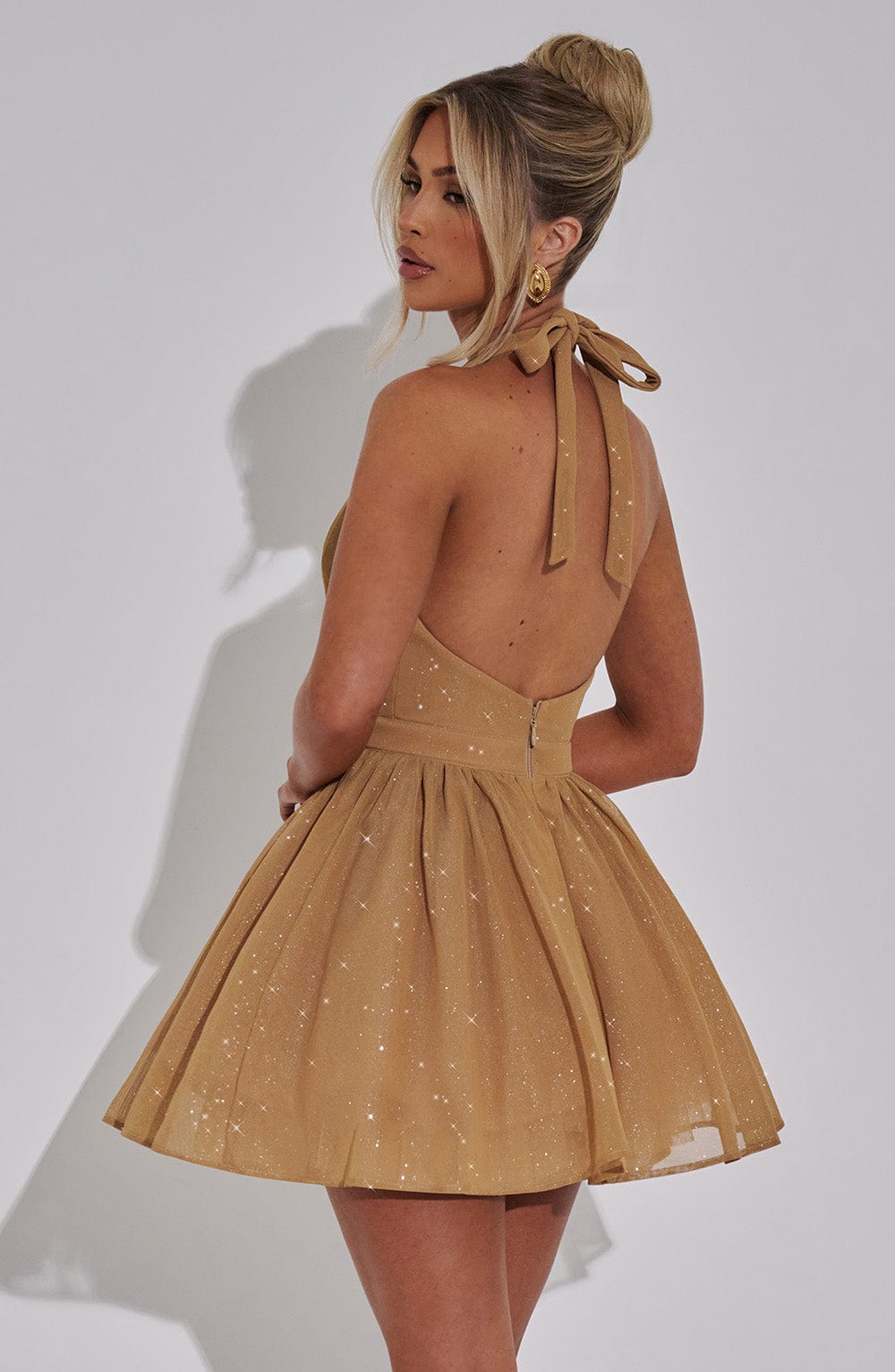 Vestido Mini Pippa - Brillo Dorado
