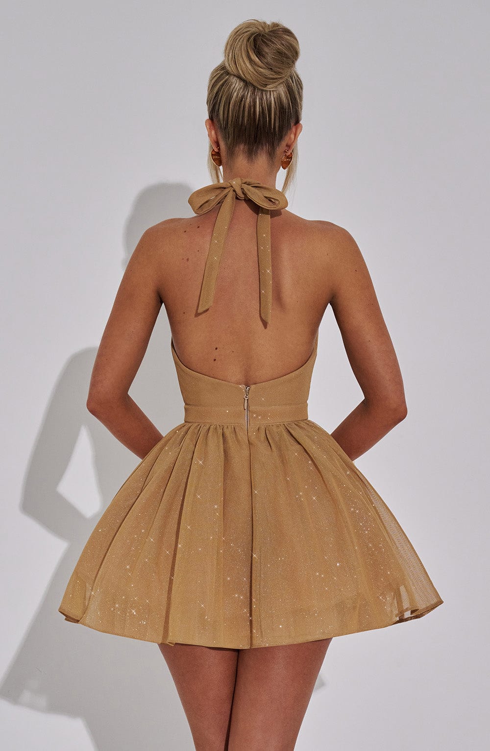 Vestido Mini Pippa - Brillo Dorado