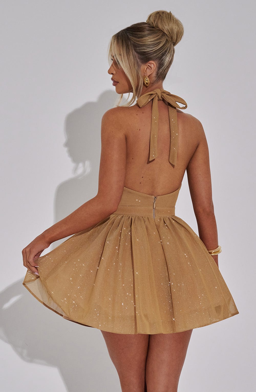 Vestido Mini Pippa - Brillo Dorado