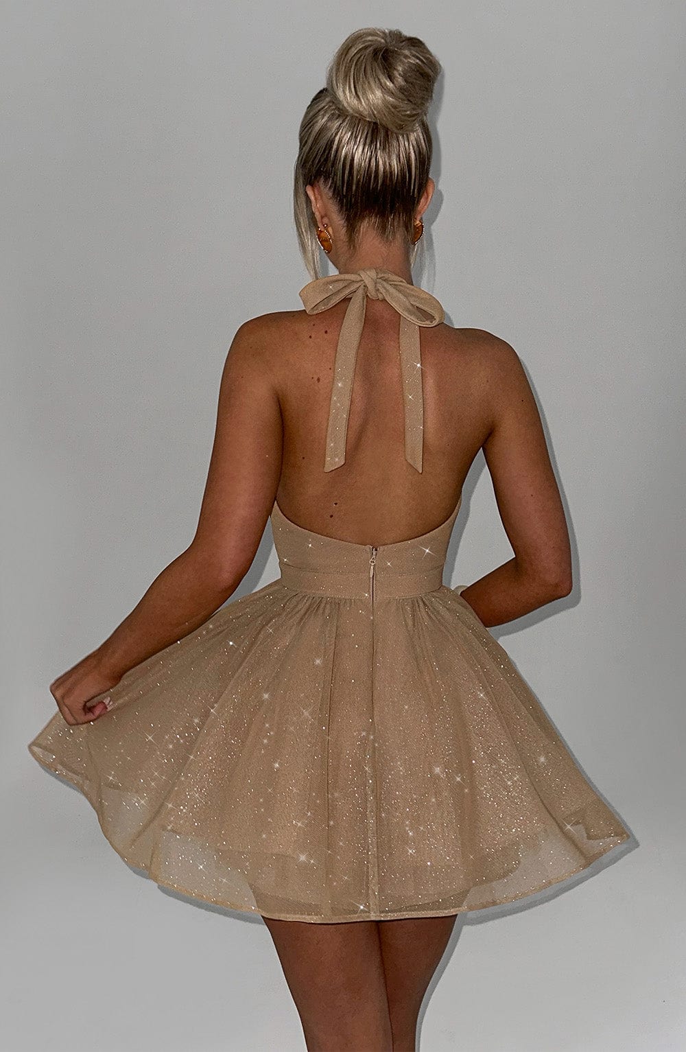 Vestido Mini Pippa - Brillo Dorado