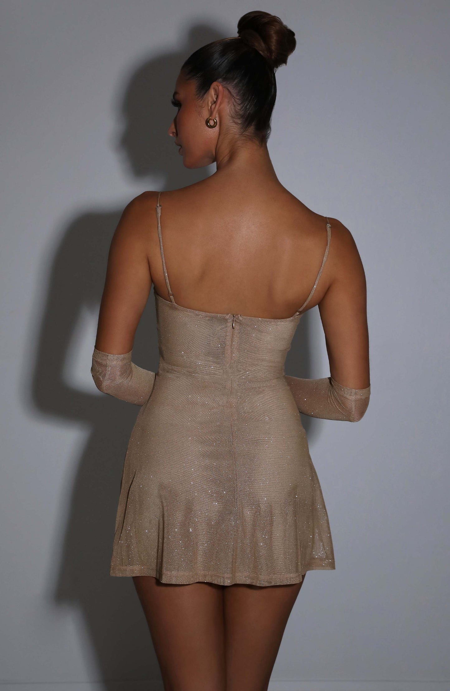 Vestido Mini Pixie - Brillo Dorado
