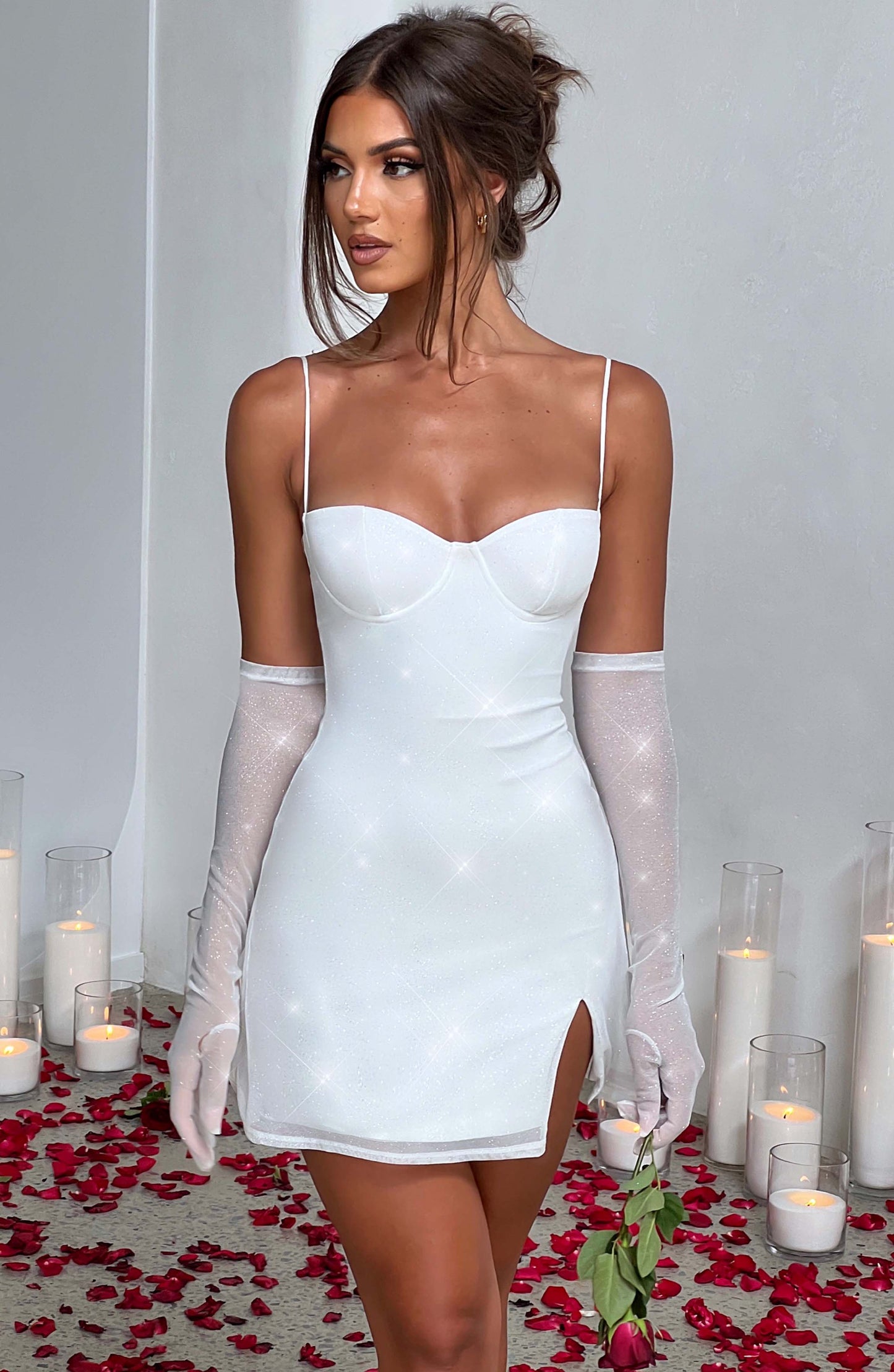 Vestido Mini Pixie - Brillo Marfil