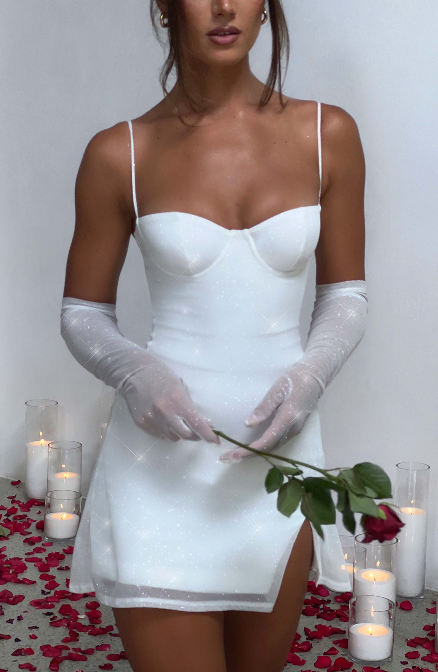 Vestido Mini Pixie - Brillo Marfil