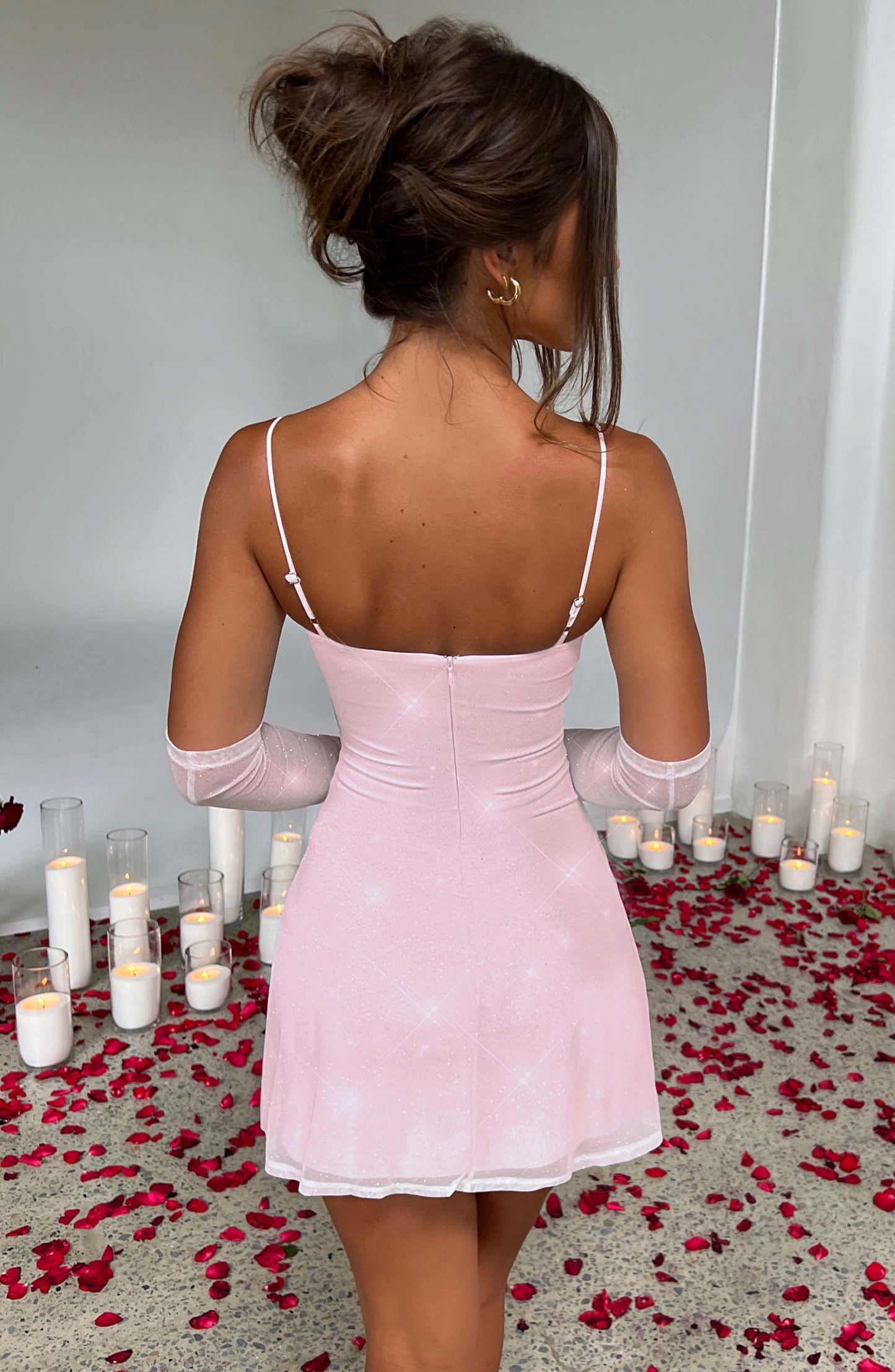 Vestido Mini Pixie - Brillo Rosa