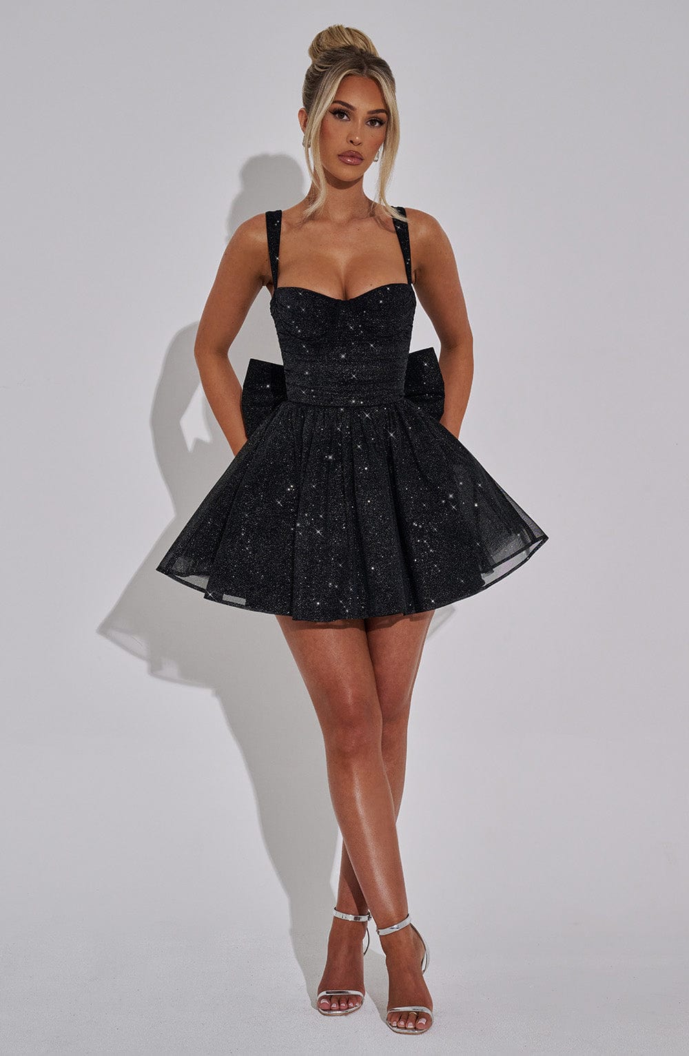 Vestido Mini Polly - Brillo Negro