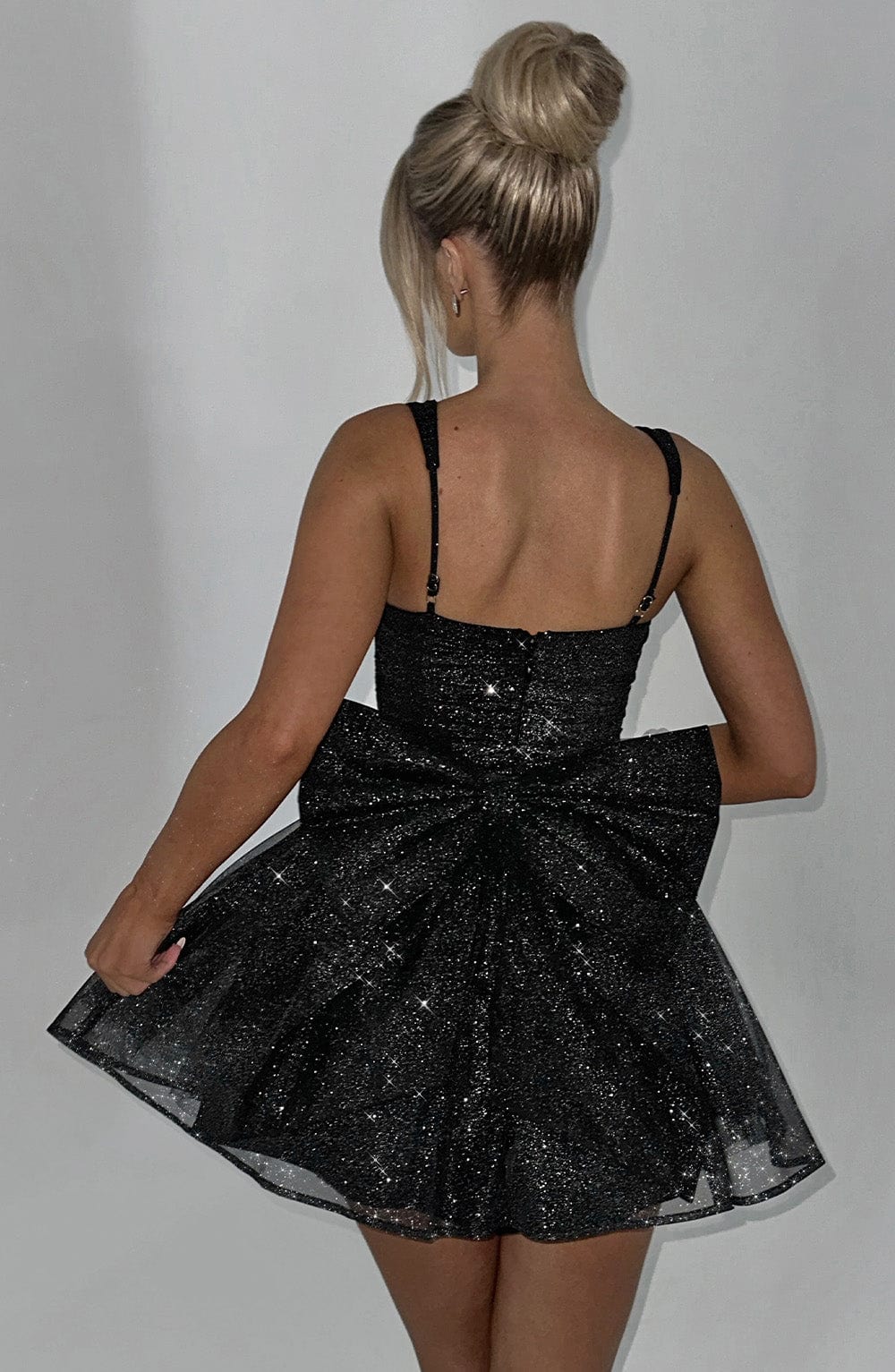 Vestido Mini Polly - Brillo Negro