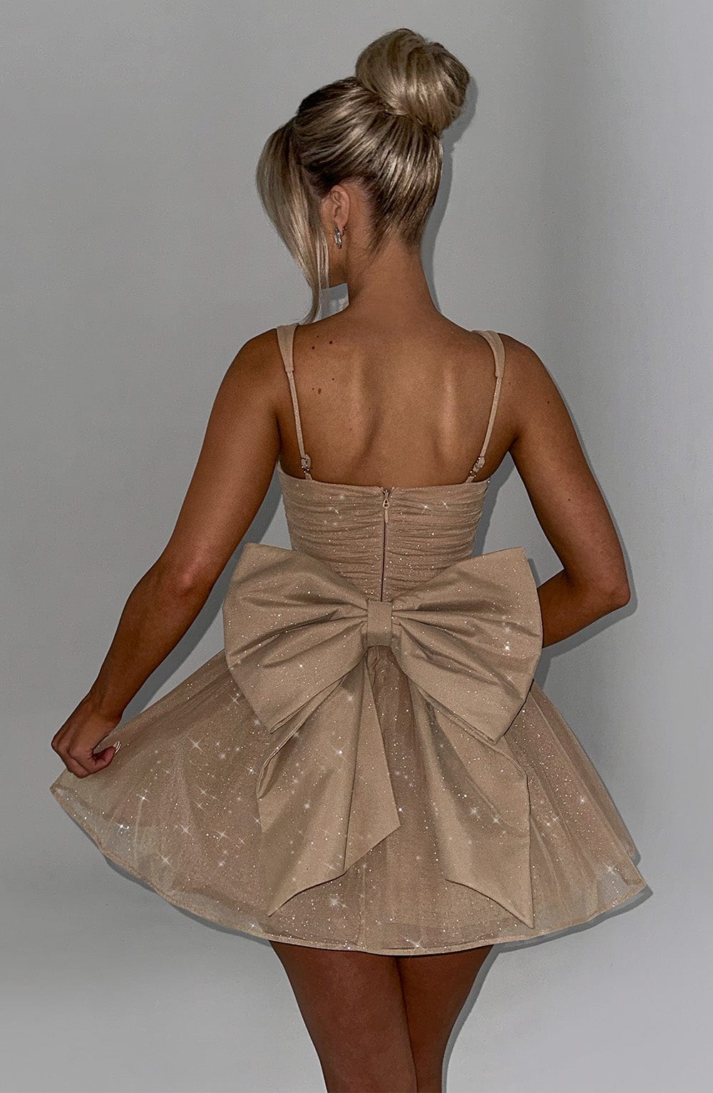 Vestido Mini Polly - Brillo Dorado