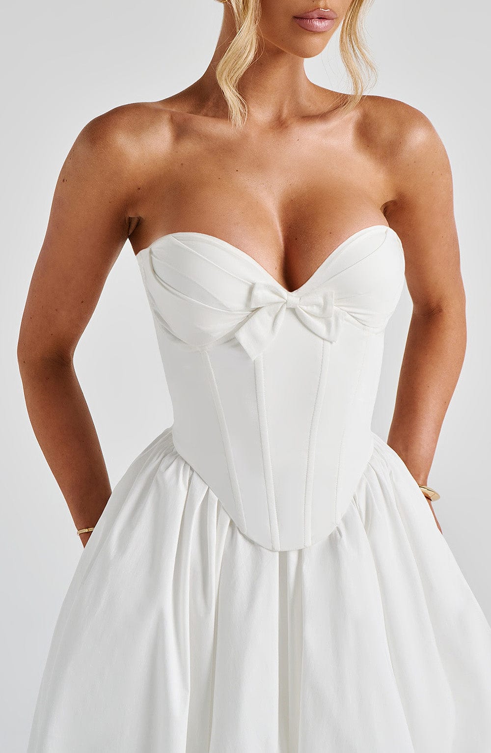 Vestido Midi Prim - Marfil