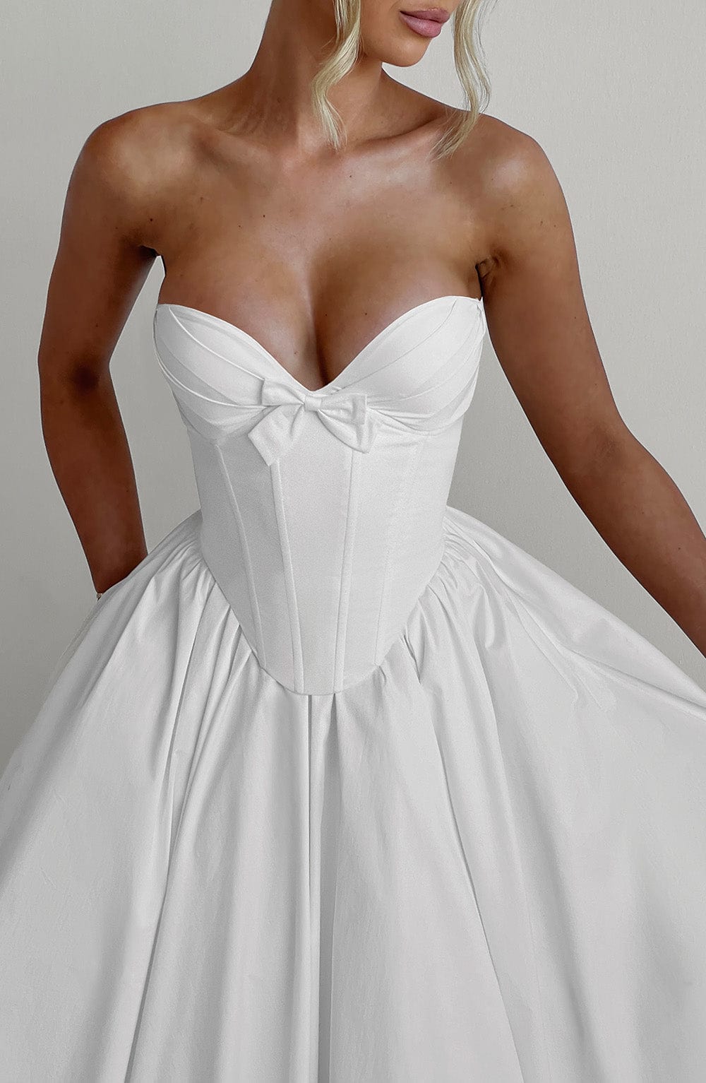 Vestido Midi Prim - Marfil