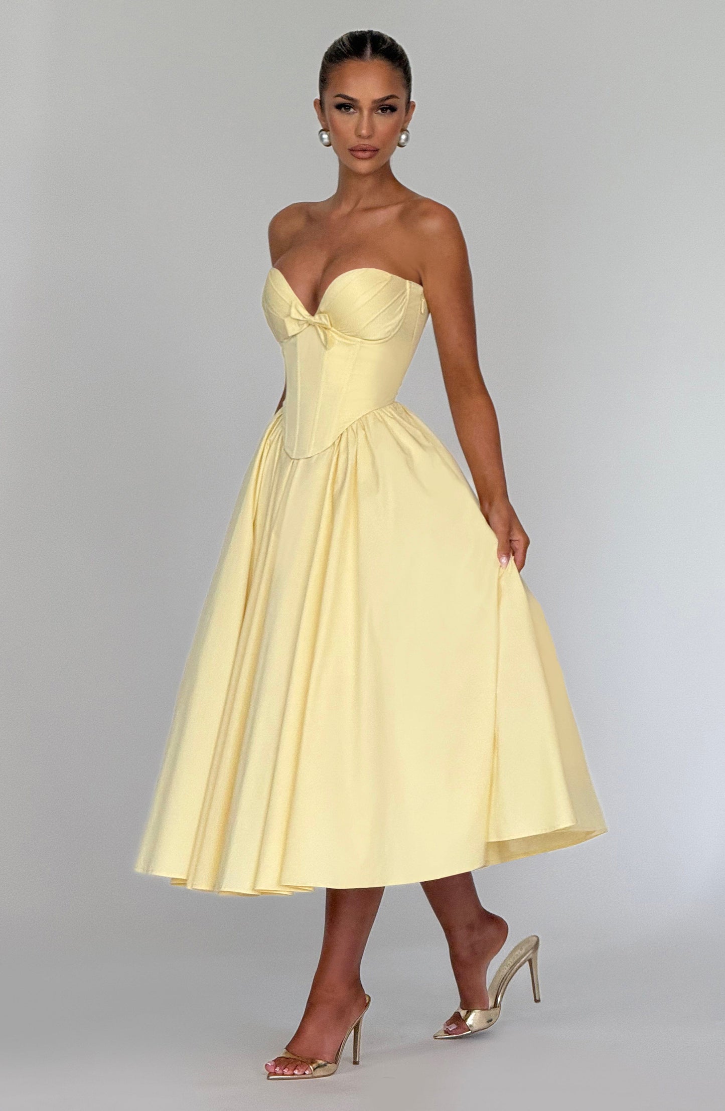 Vestido Midi Prim - Limón