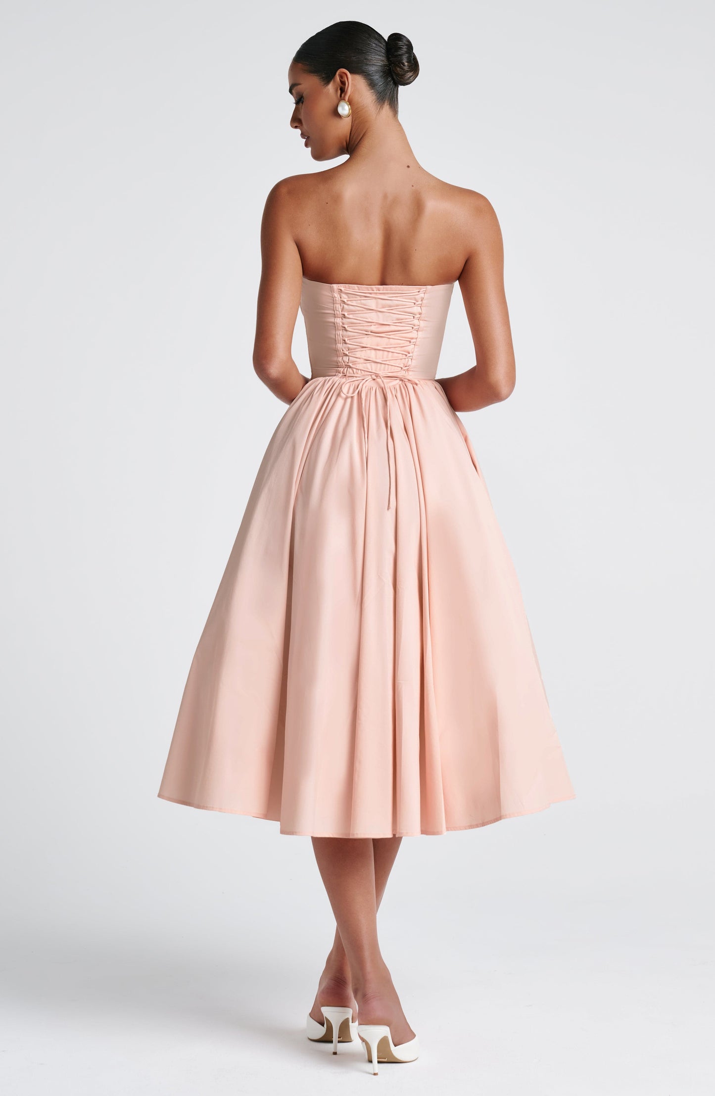 Vestido Midi Prim - Melocotón Suave