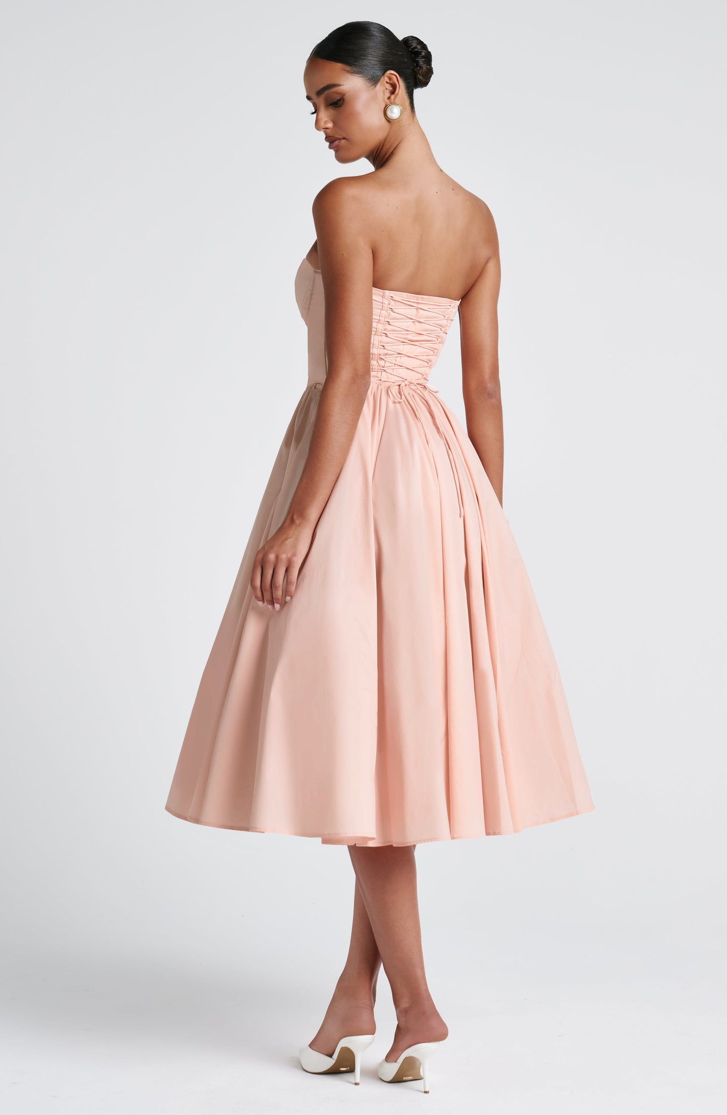 Vestido Midi Prim - Melocotón Suave