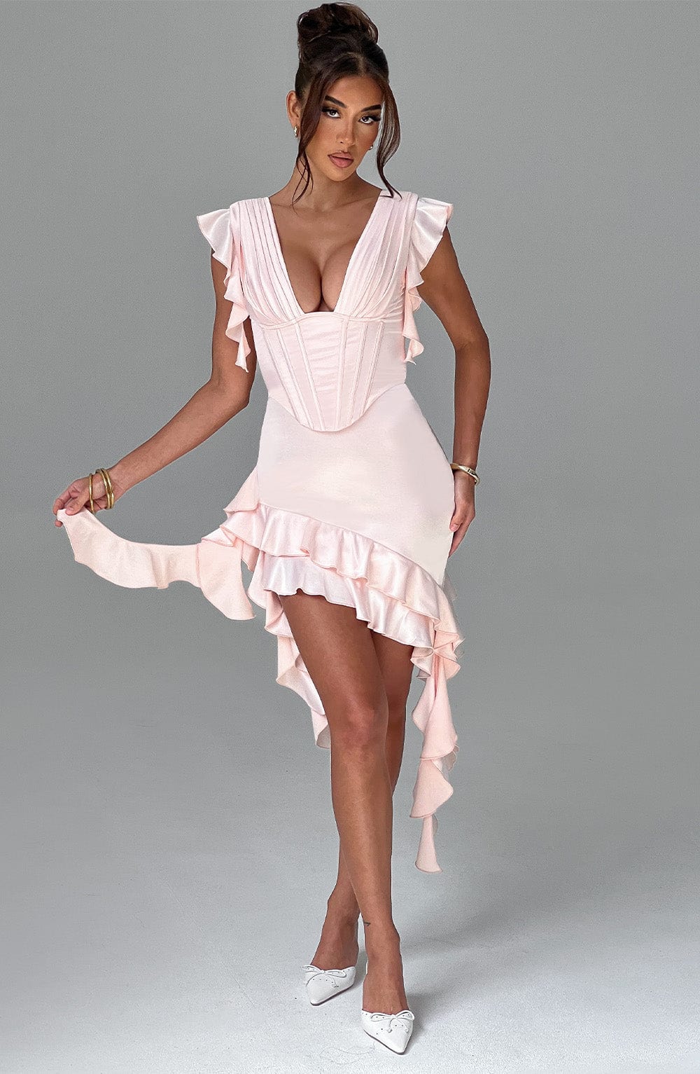 Vestido Mini Rosalie - Rosa Empolvado