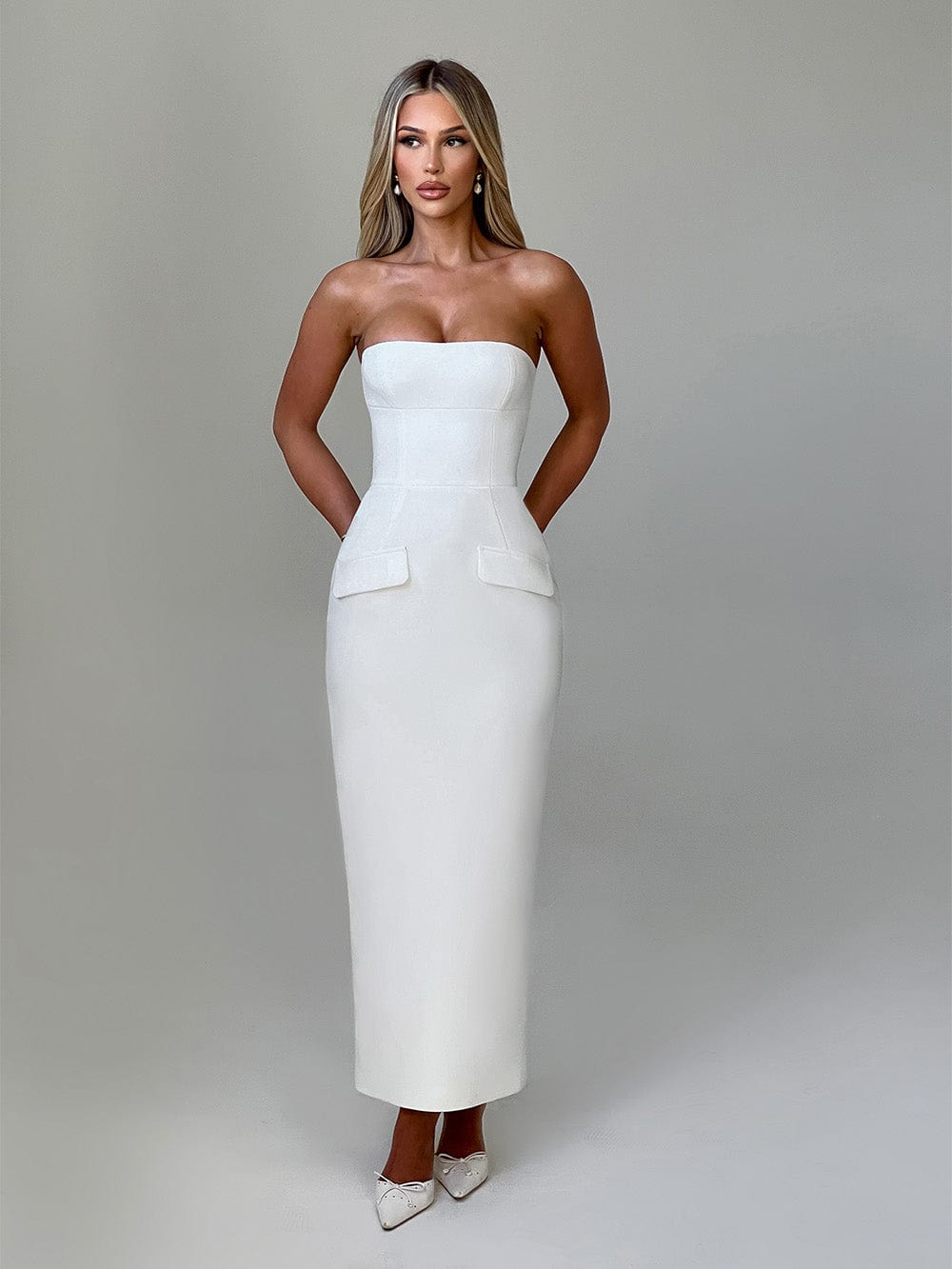 Vestido Midaxi Roxanne - Marfil