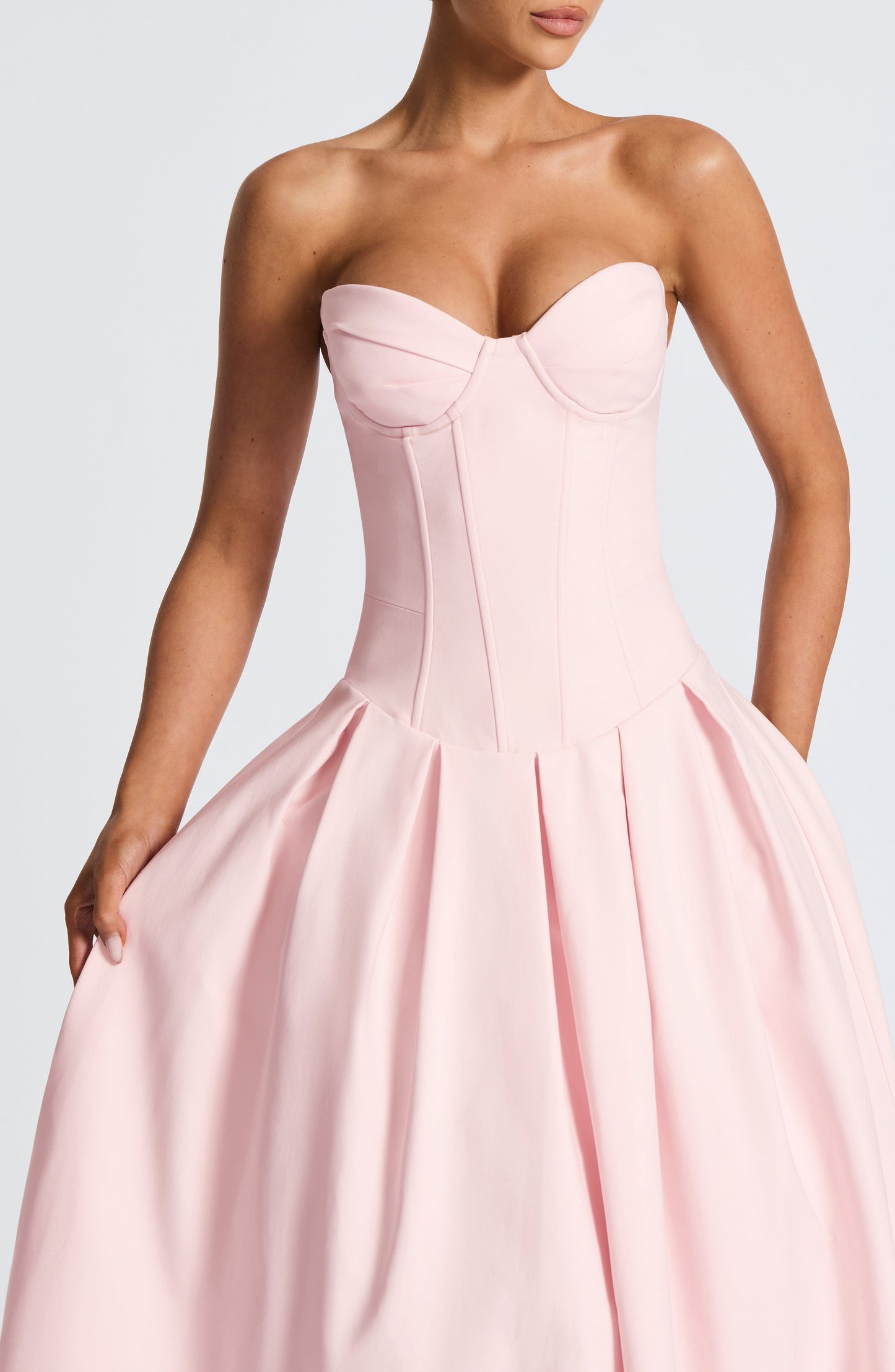 Vestido Midi Salma - Rosa Claro