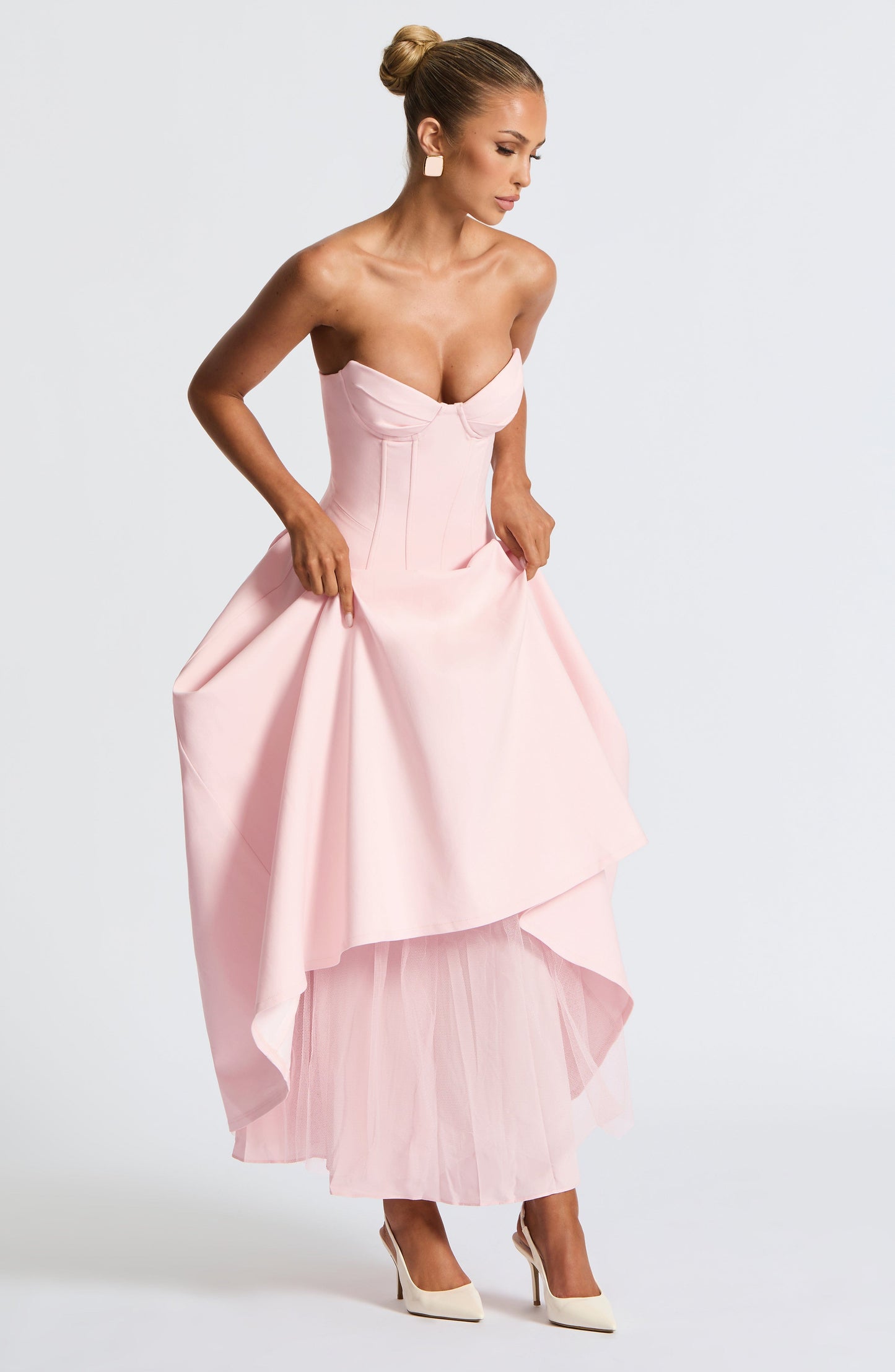 Vestido Midi Salma - Rosa Claro