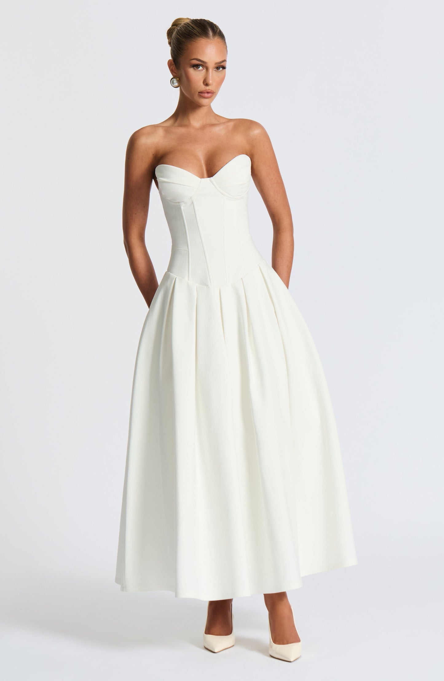 Vestido Midi Salma - Marfil
