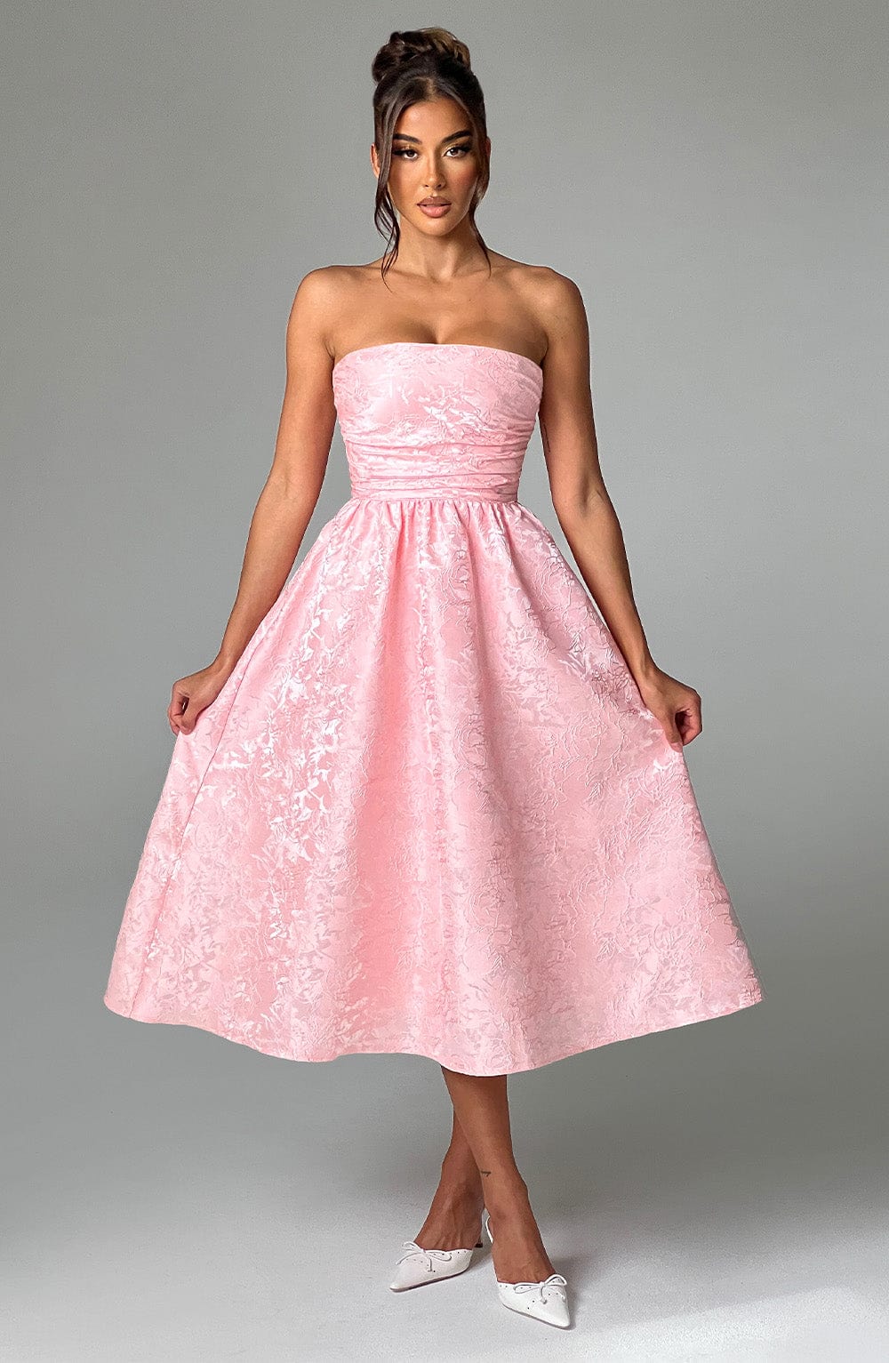 Vestido Midi Saoirse - Rosa Claro