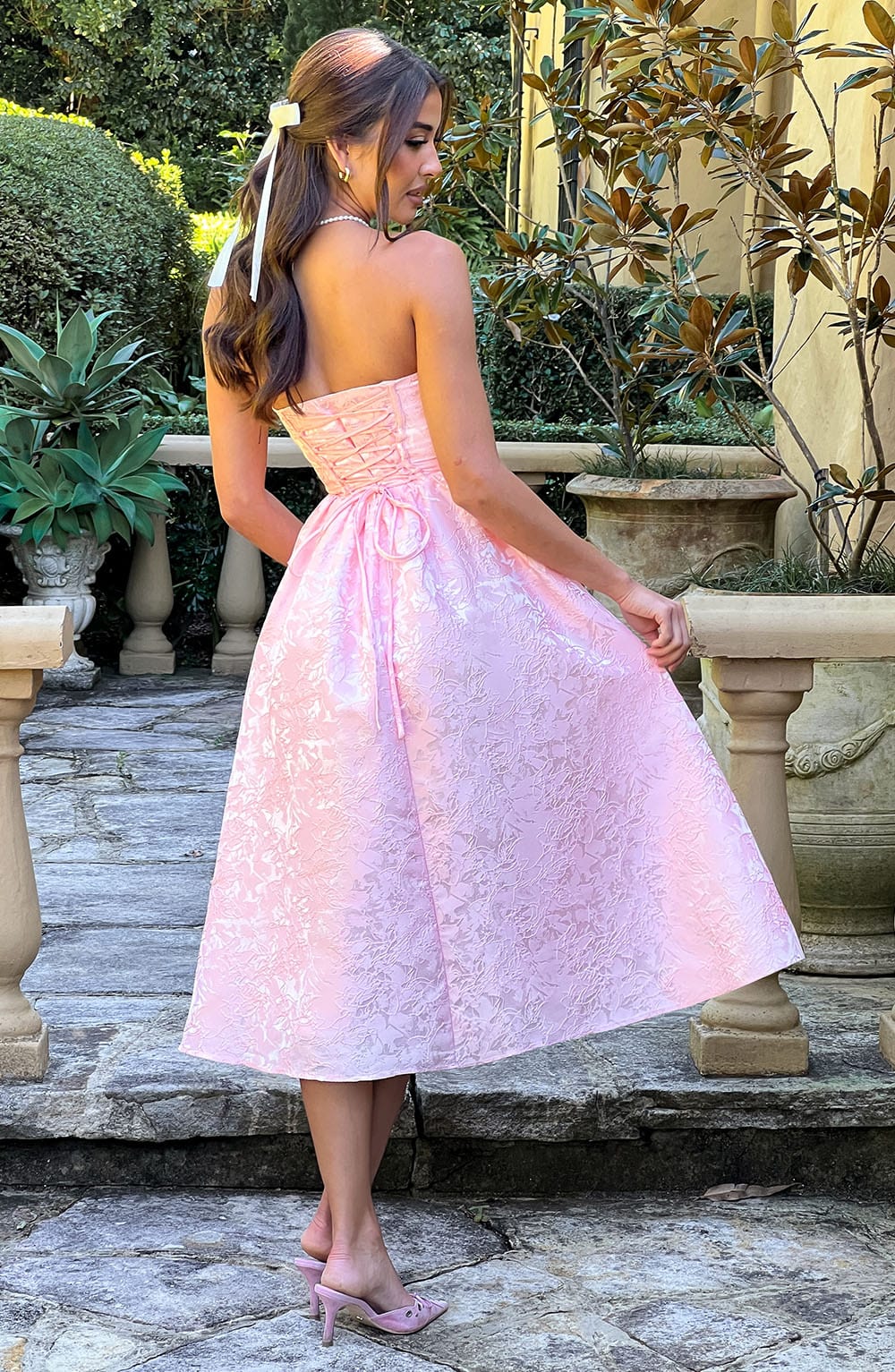 Vestido Midi Saoirse - Rosa Claro