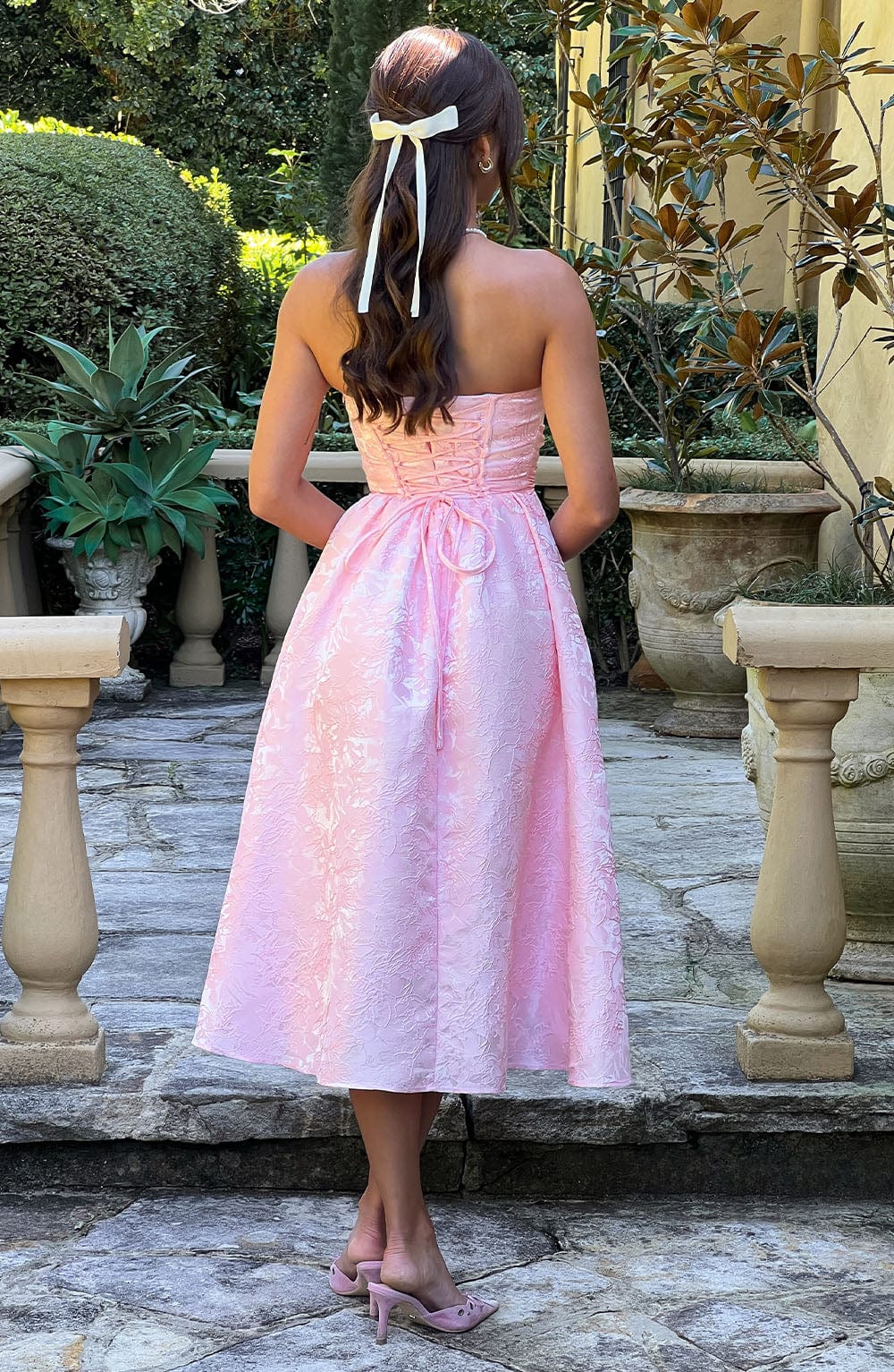 Vestido Midi Saoirse - Rosa Claro