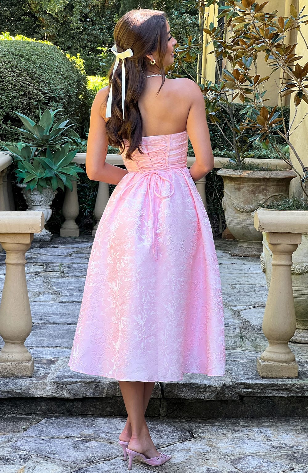 Vestido Midi Saoirse - Rosa Claro