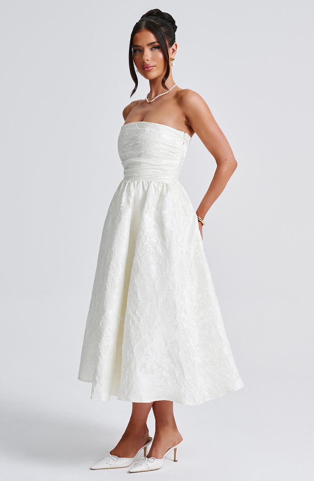 Vestido Midi Saoirse - Marfil