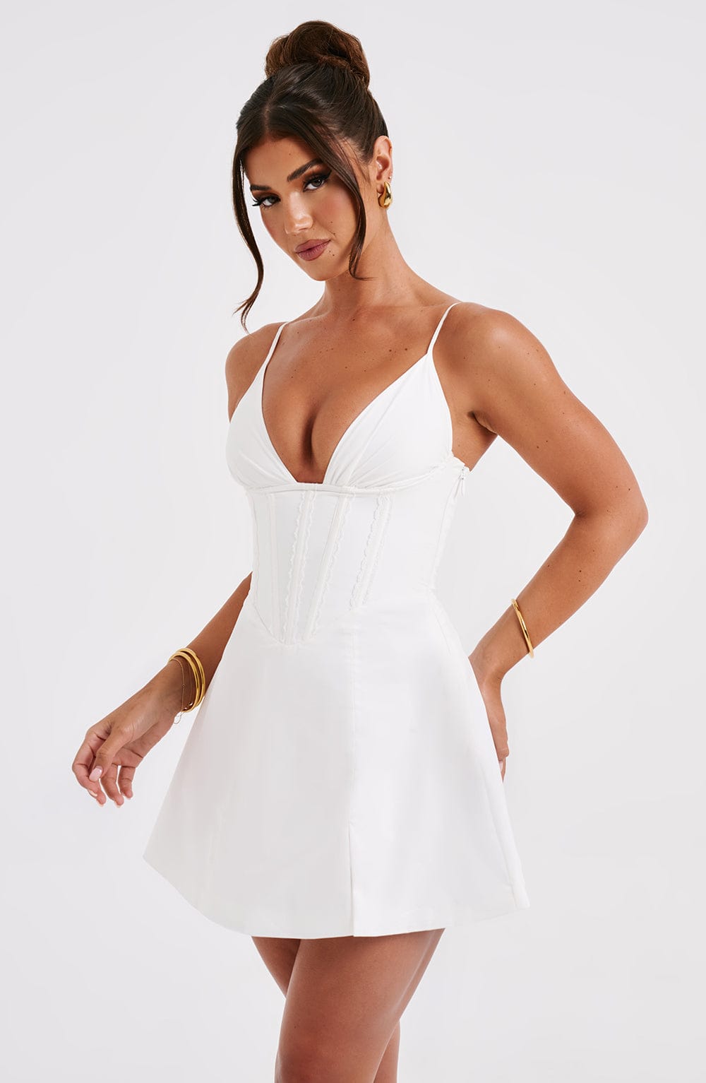 Vestido Mini Sela - Marfil