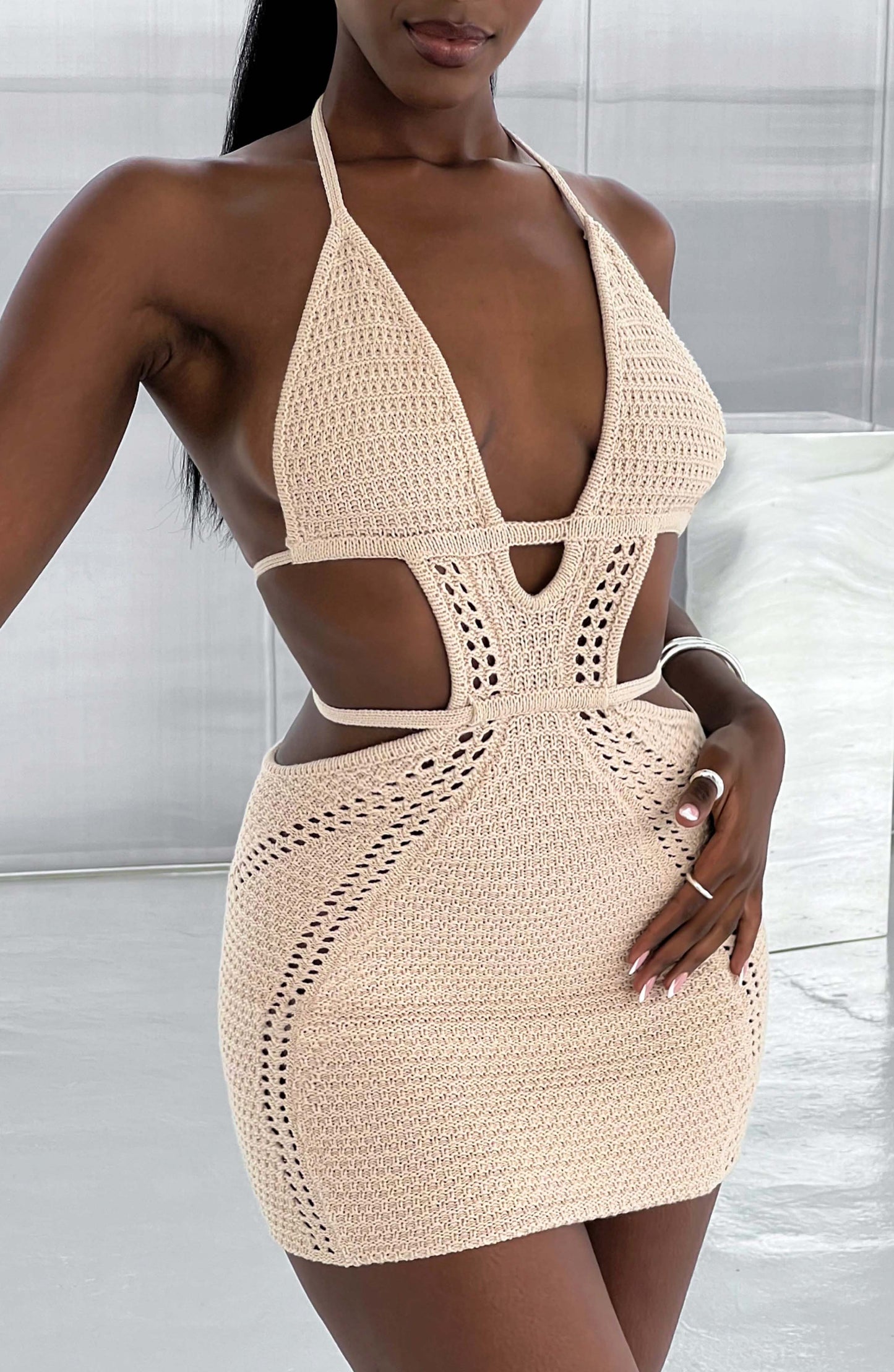 Vestido Mini Selena - Crema