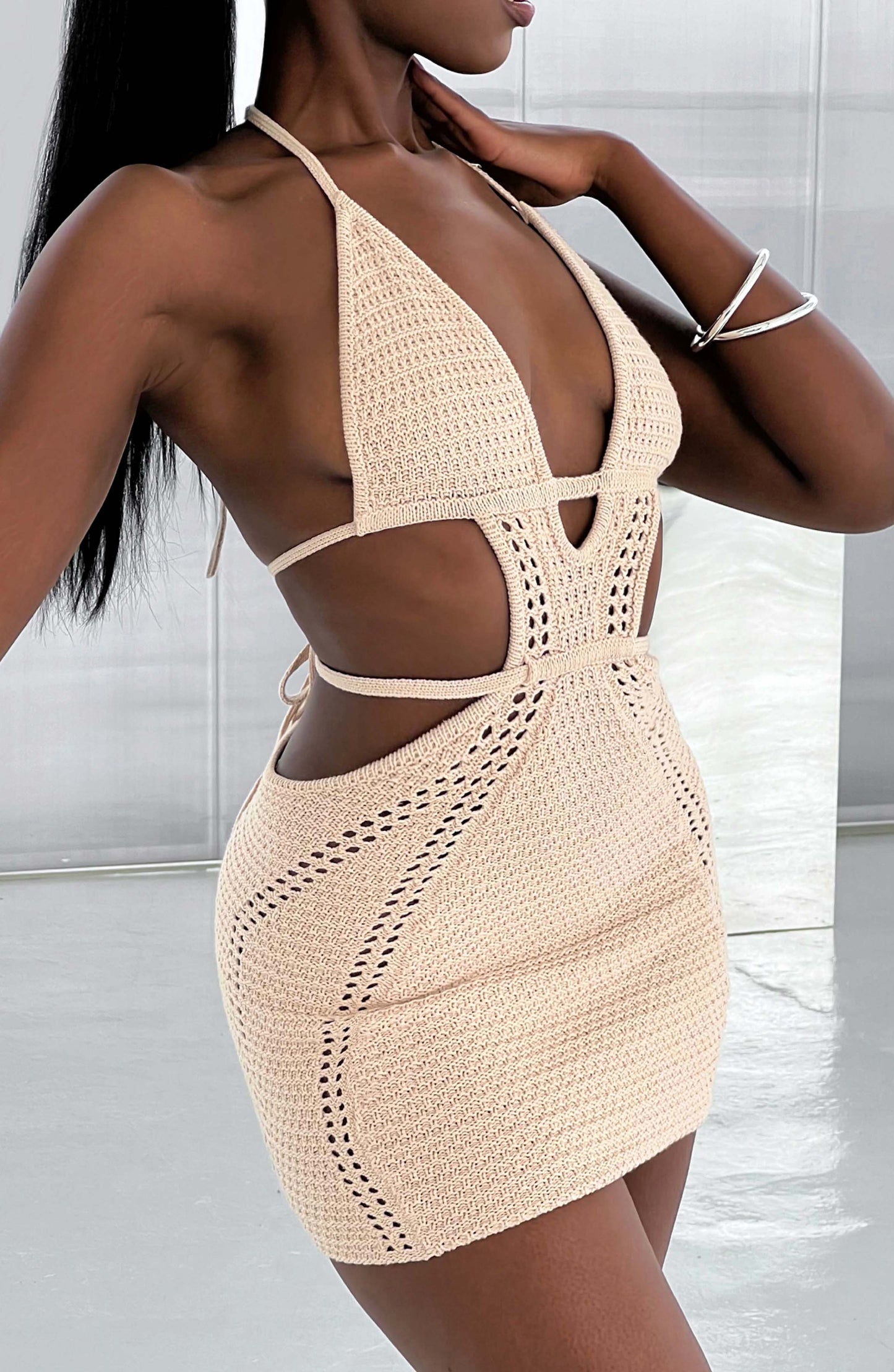 Vestido Mini Selena - Crema