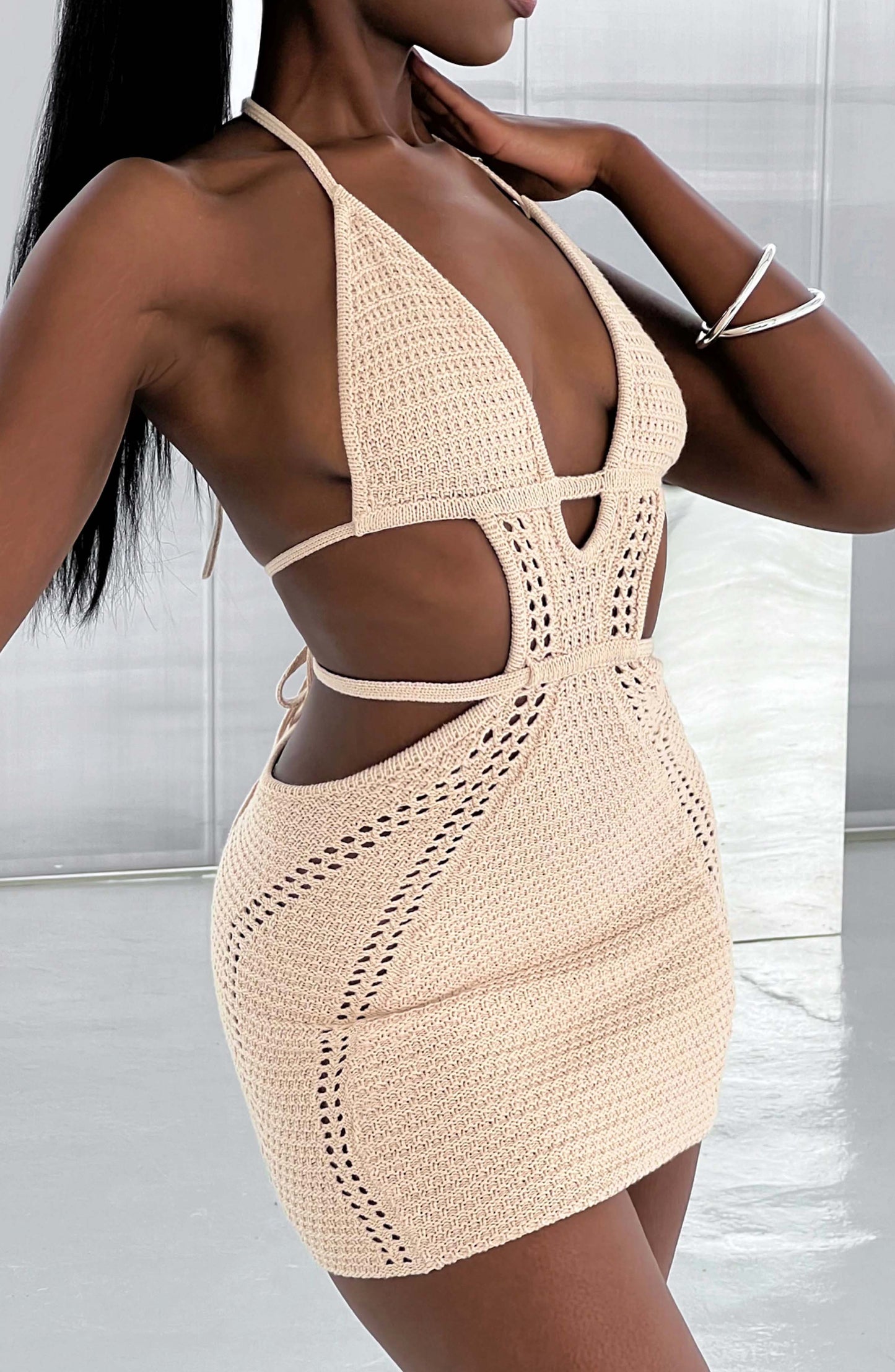 Vestido Mini Selena - Crema