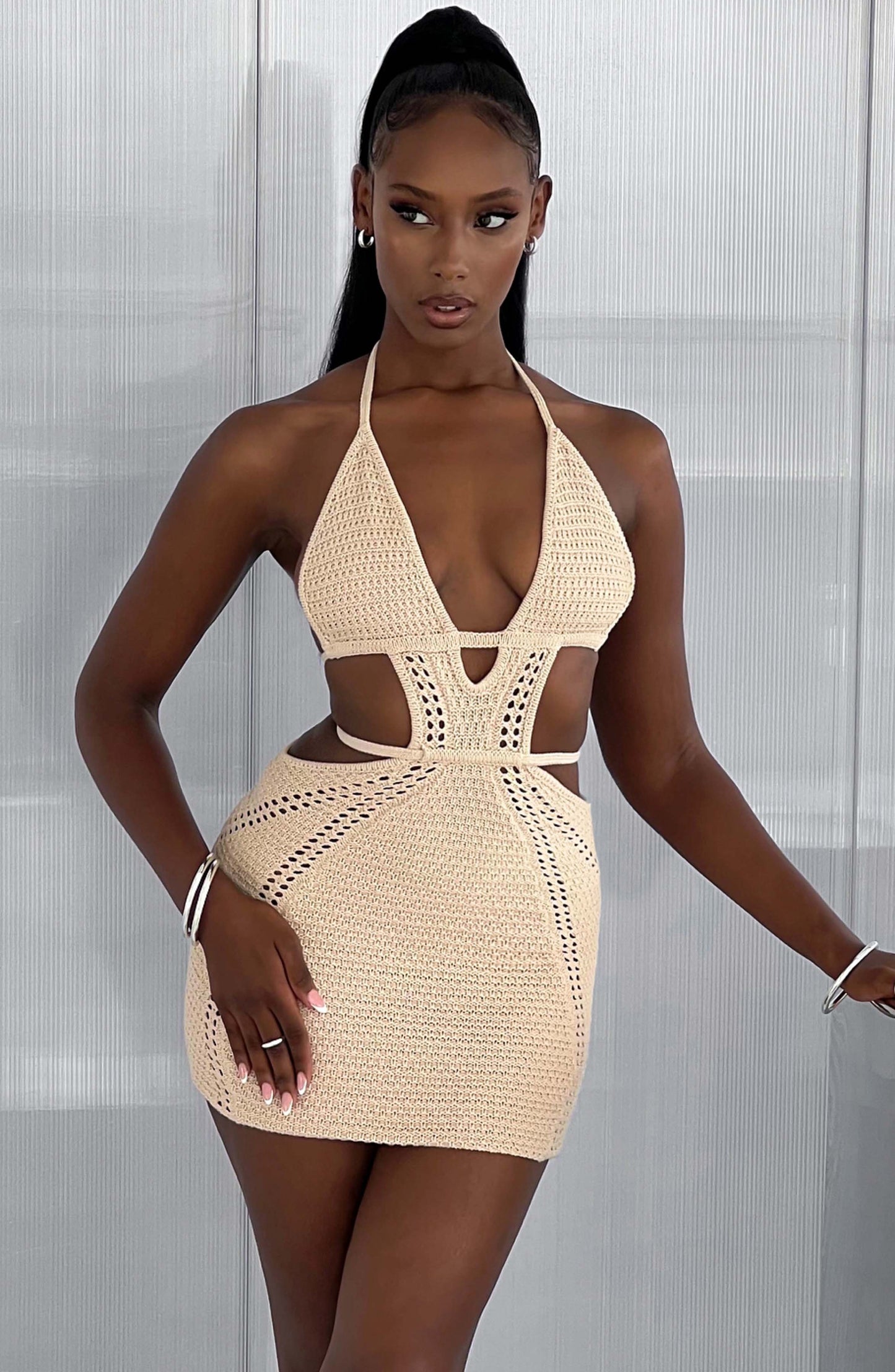 Vestido Mini Selena - Crema
