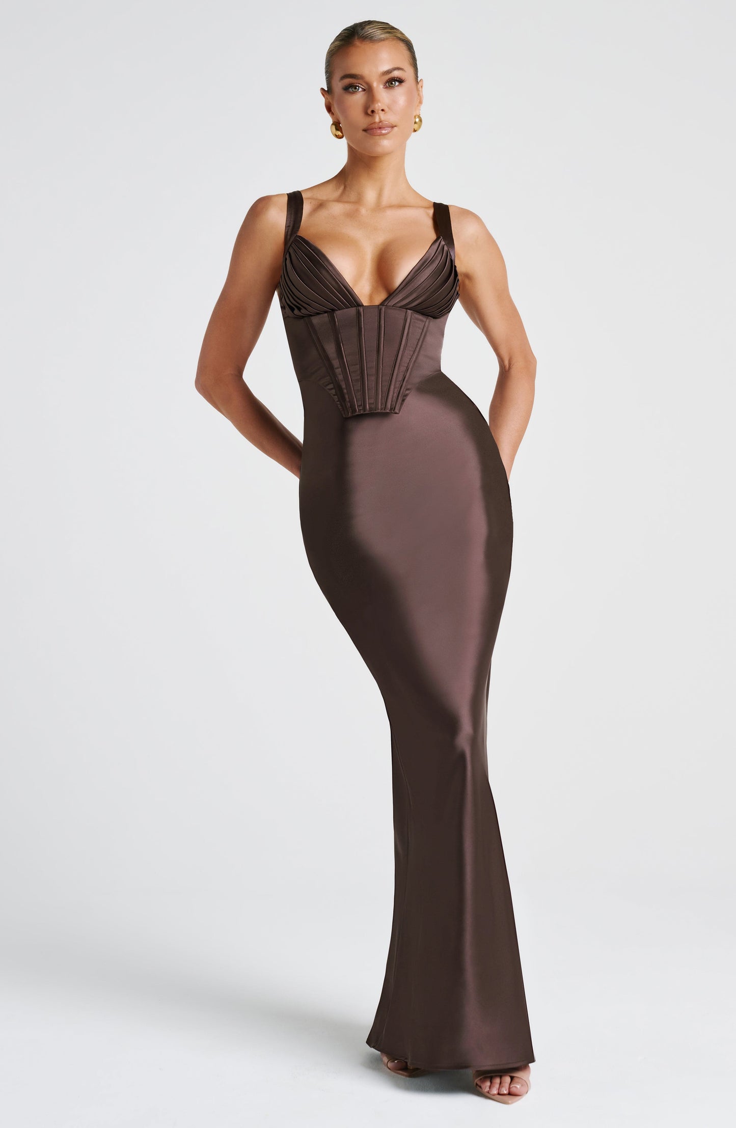 Vestido Maxi Shae - Marrón Ciruela
