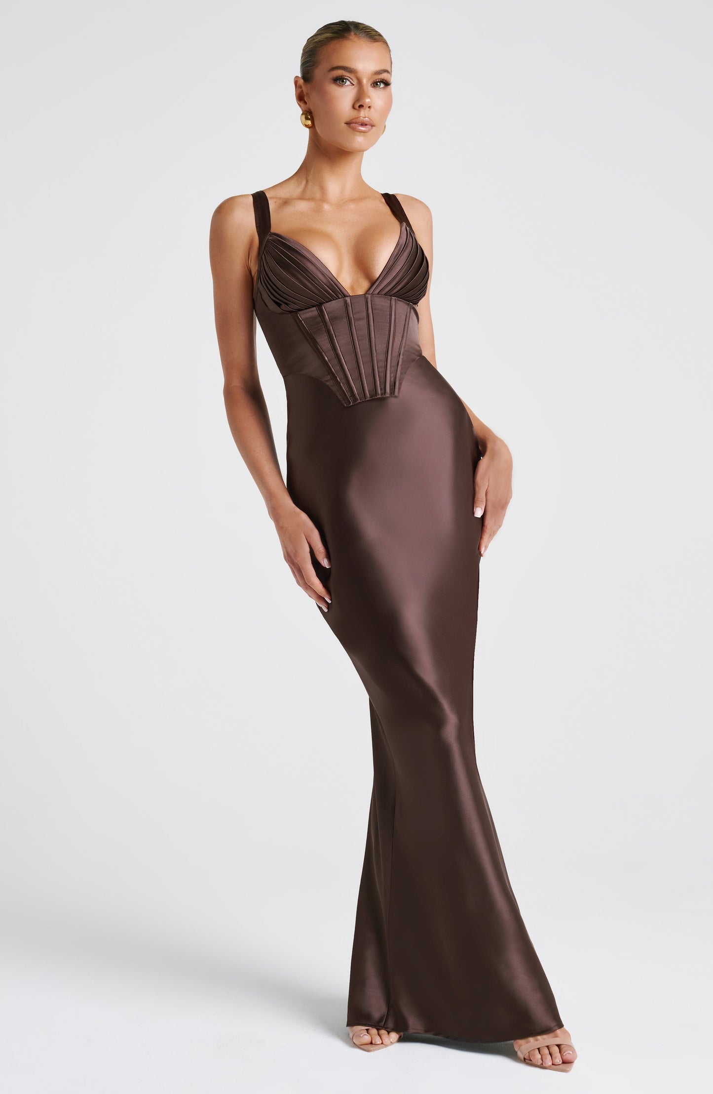 Vestido Maxi Shae - Marrón Ciruela