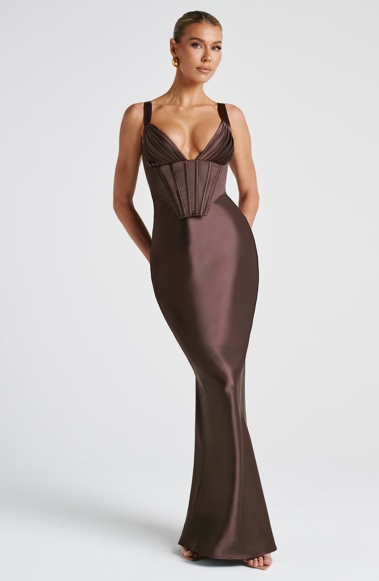Vestido Maxi Shae - Marrón Ciruela