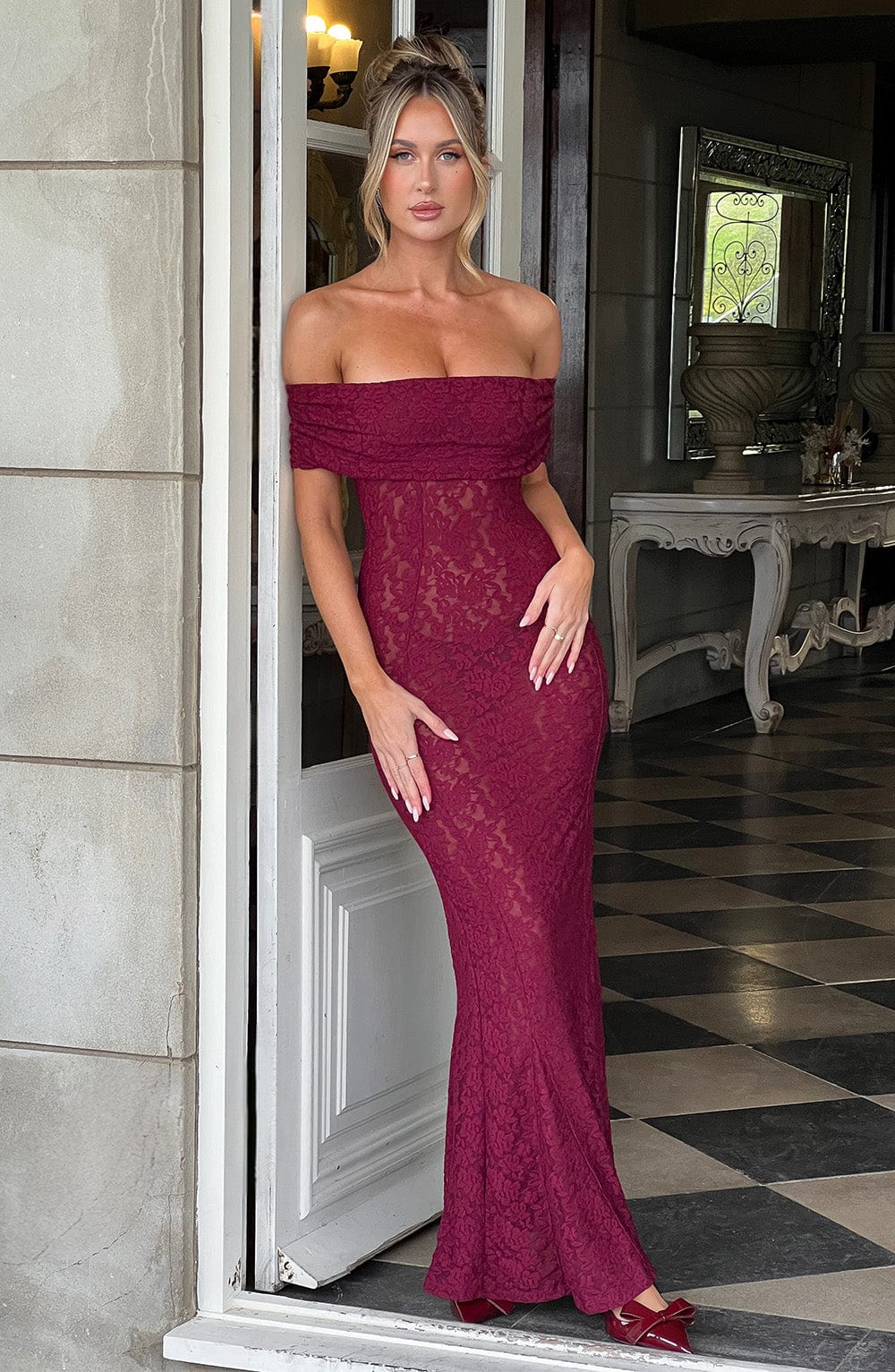 Vestido Maxi Stephanie - Burdeos