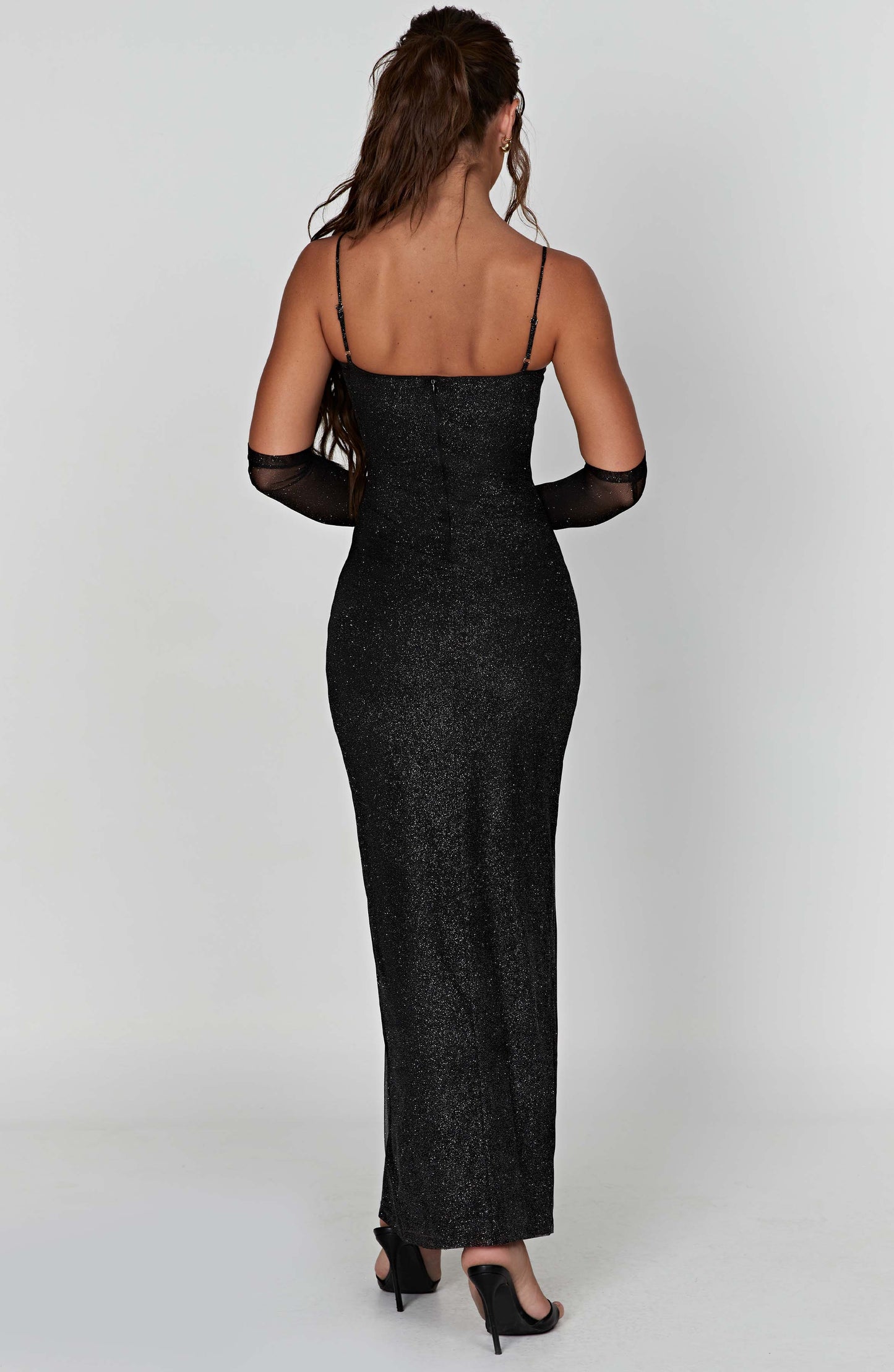 Vestido Maxi Trixie - Brillo Negro