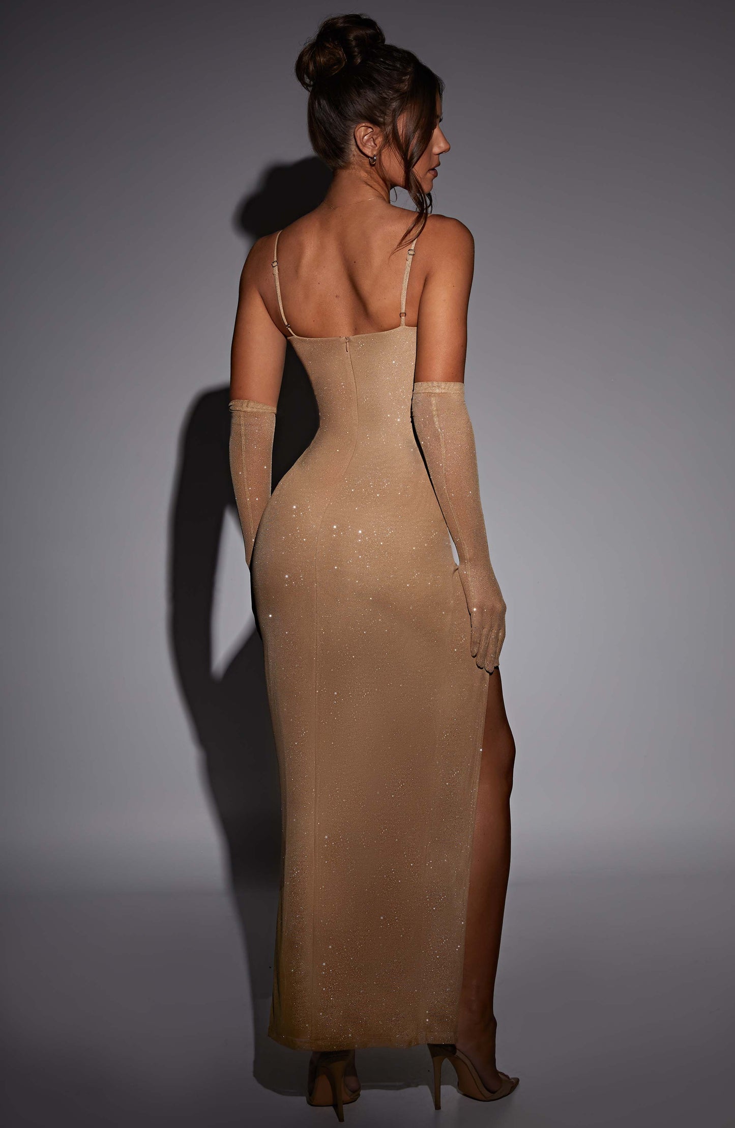 Vestido Maxi Trixie - Brillo Dorado