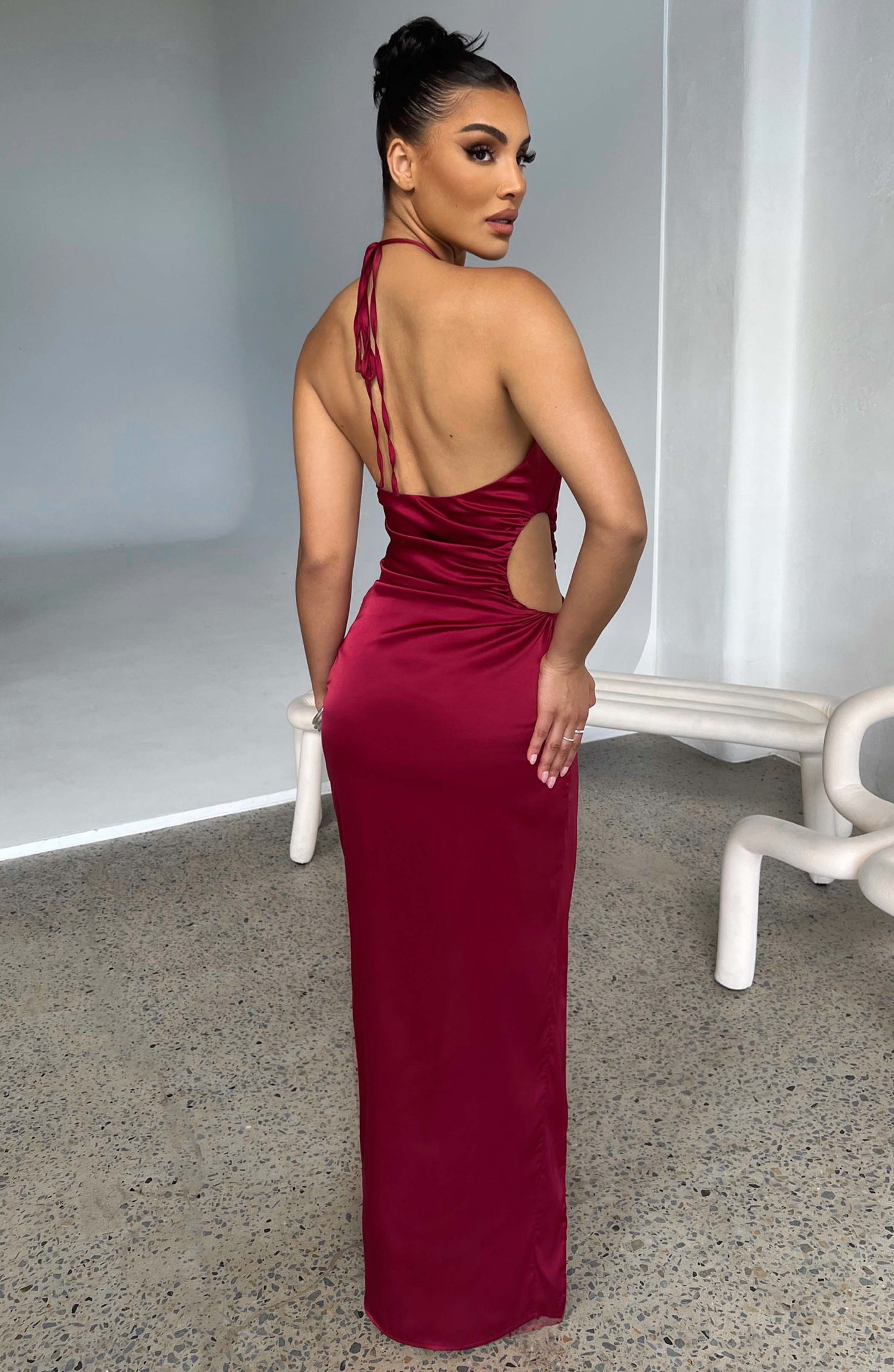 Vestido Maxi Vanessa - Vino