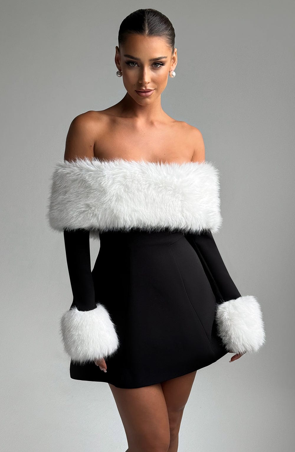 Vestido Mini Villanelle - Negro/Blanco