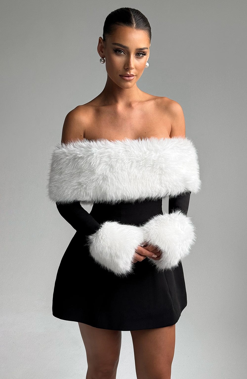 Vestido Mini Villanelle - Negro/Blanco