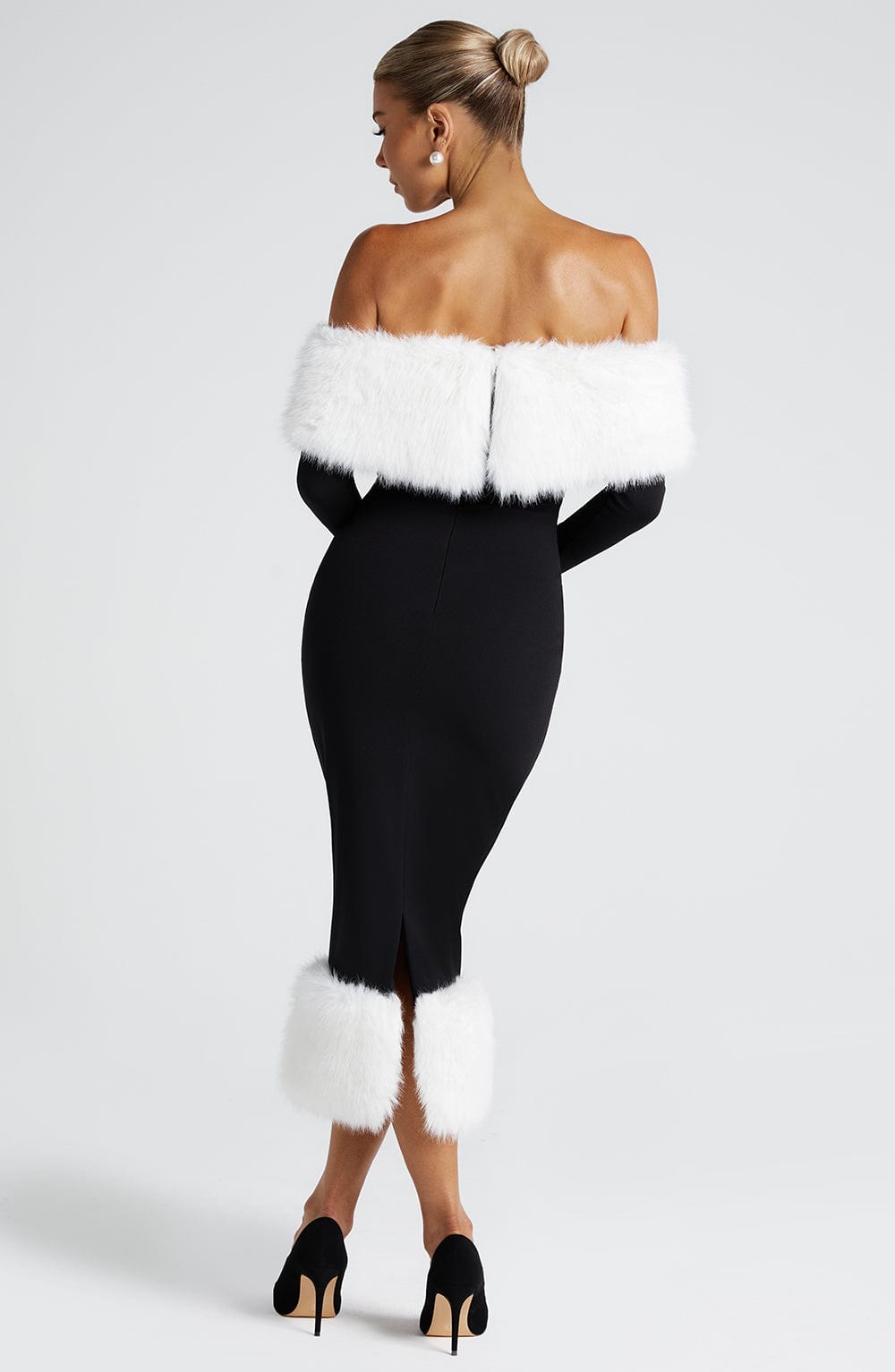 Vestido Midi Vittoria - Negro/Blanco