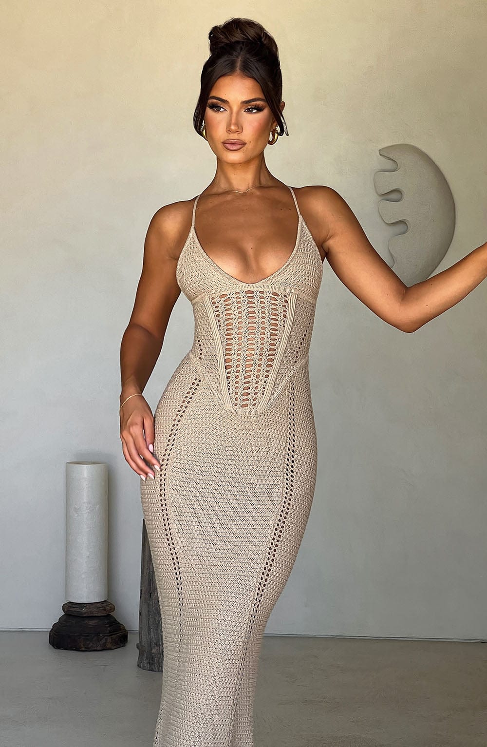 Vestido Maxi Xanthe - Beigef