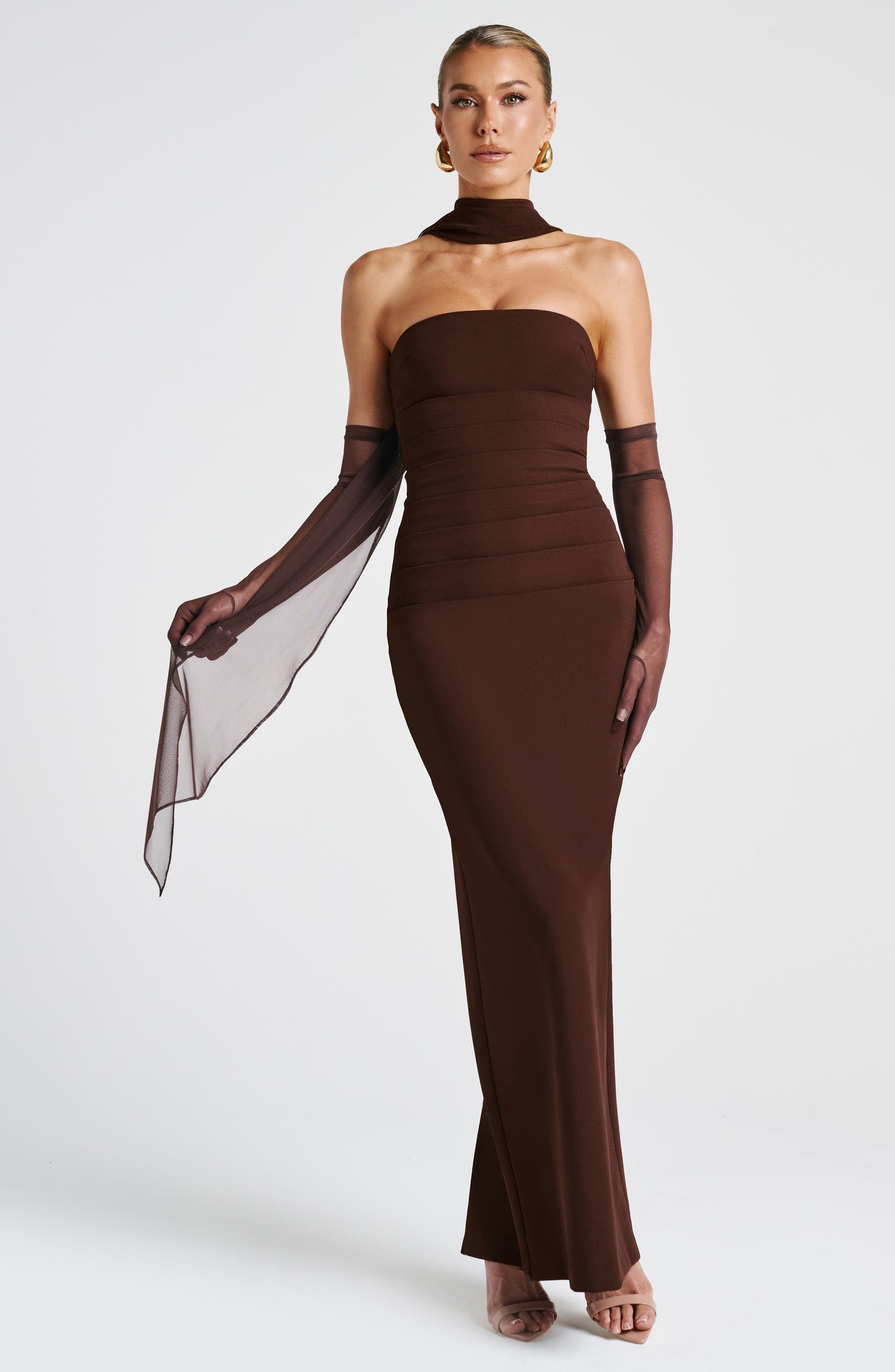 Vestido Maxi Yulia - Marrón Ciruela
