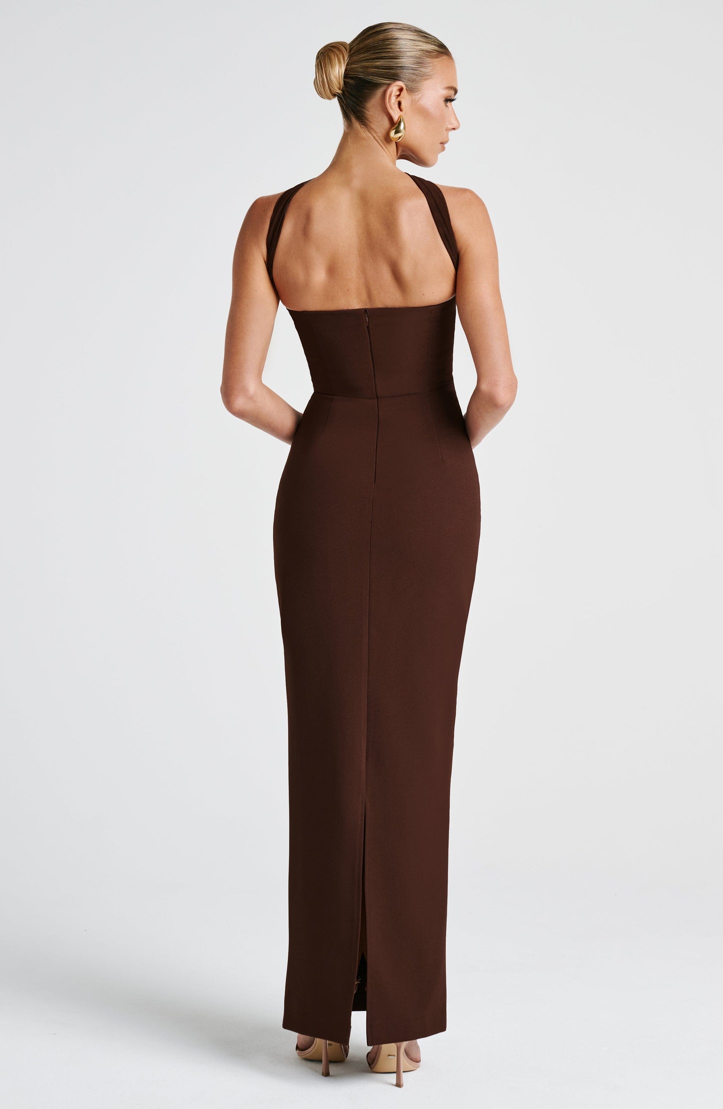 Vestido Maxi Yulia - Marrón Ciruela