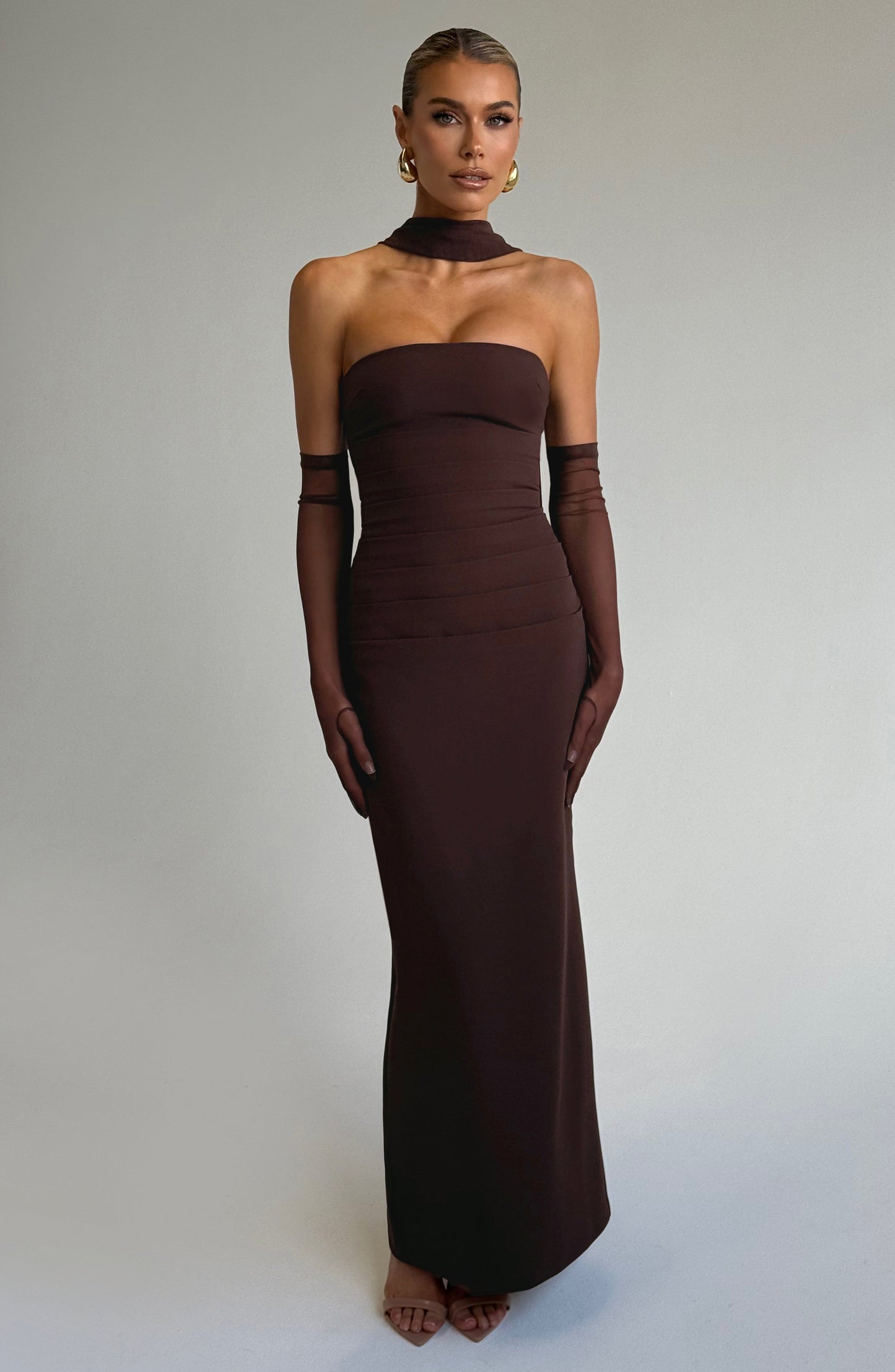 Vestido Maxi Yulia - Marrón Ciruela