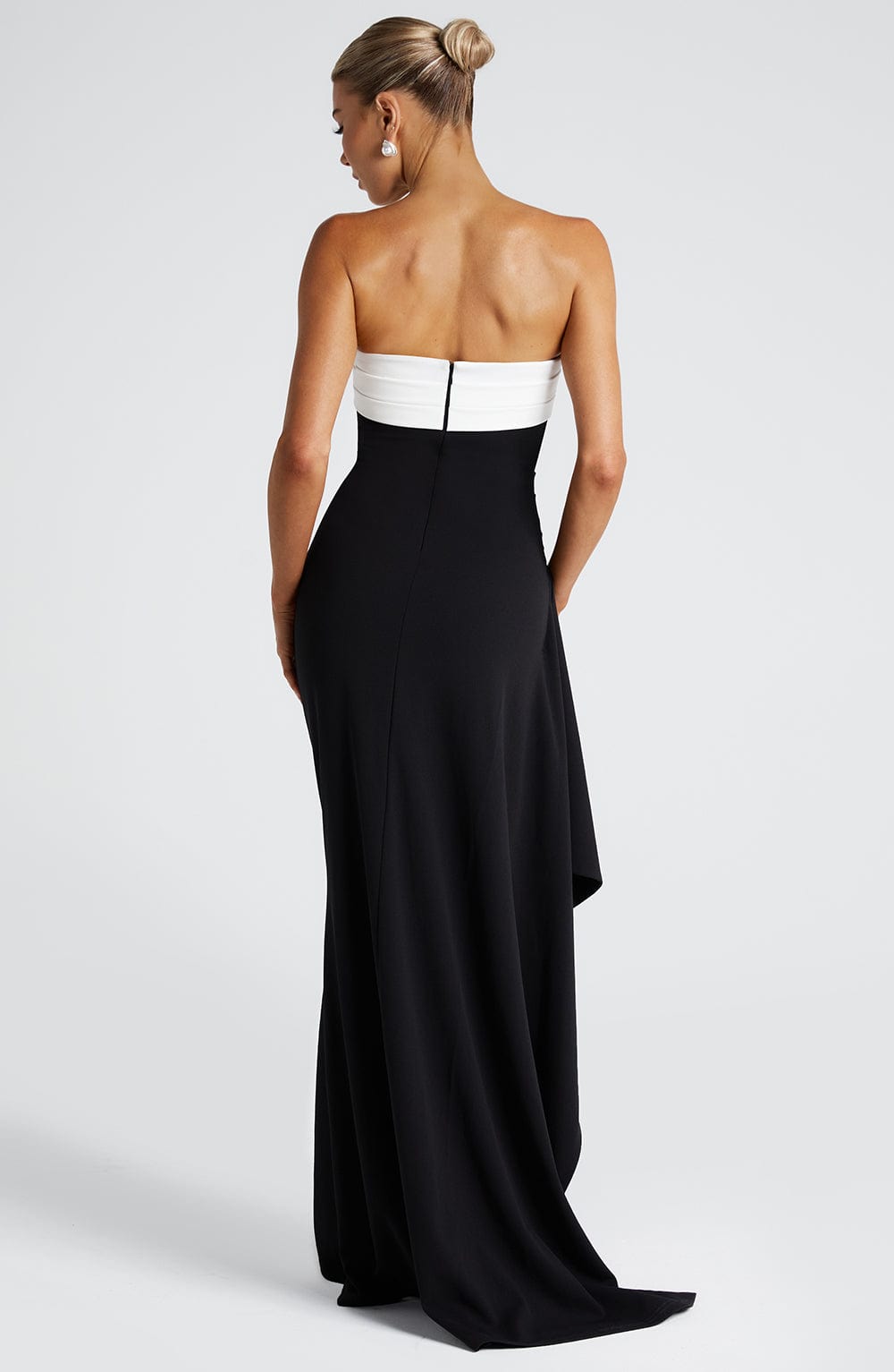 Vestido Maxi Zafira - Negro/Blanco