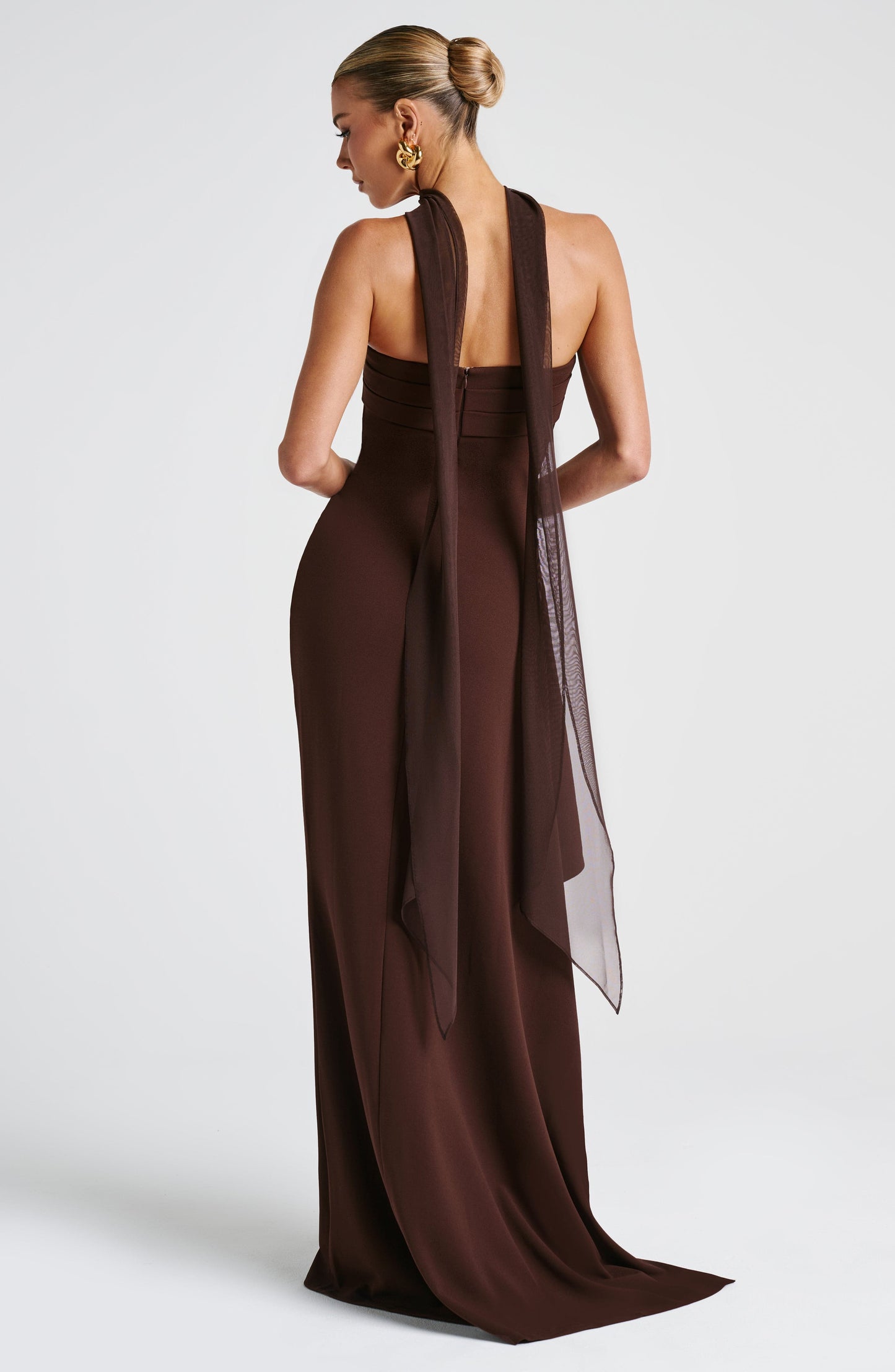 Vestido Maxi Zafira - Marrón Púrpura